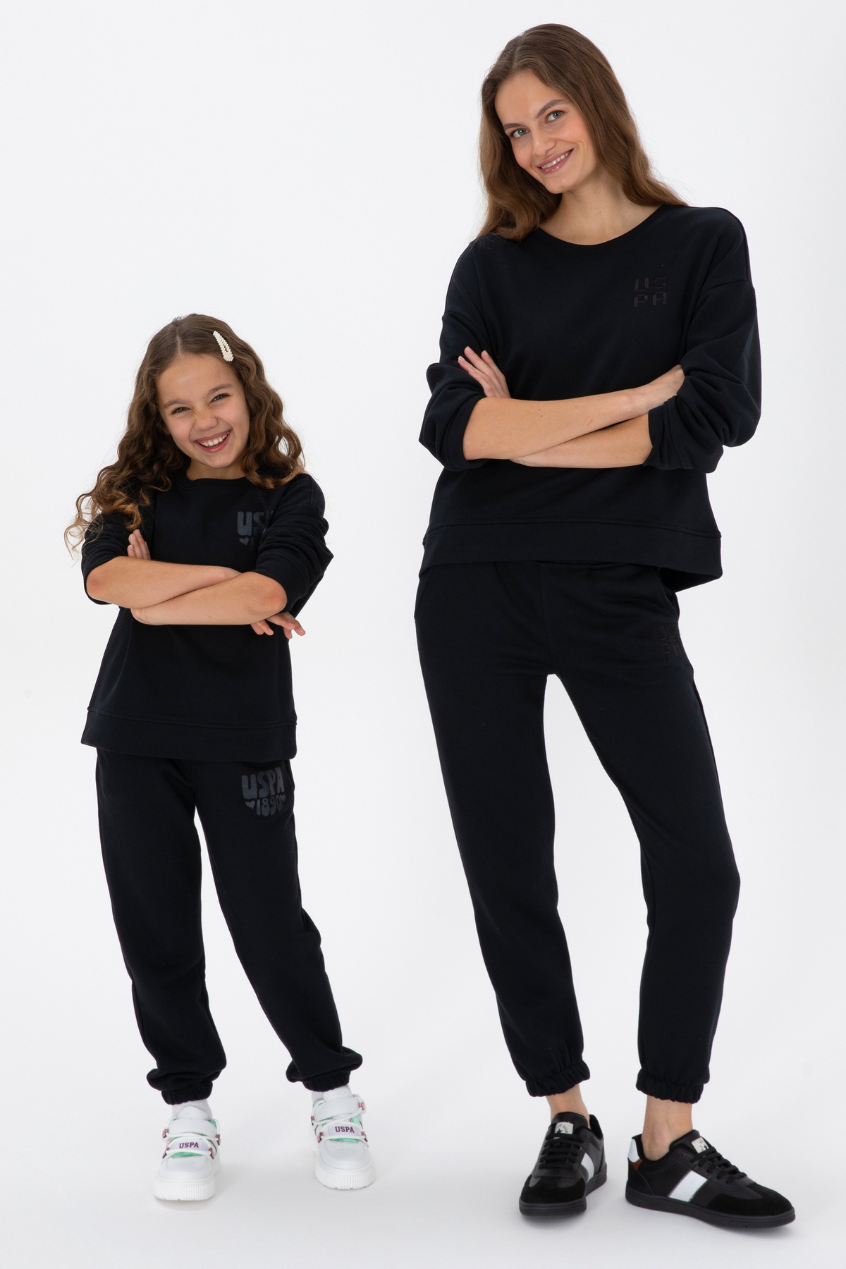 سویشرت یقه گرد زنانه مشکی یو اس پولو کد :(50313565-VR046) U.S. Polo Assn.