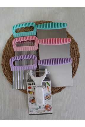 Vi Caro 3lü Set Ürün Patates Sebze Şekillendirici Hamur Kesici Kazıma Patates...