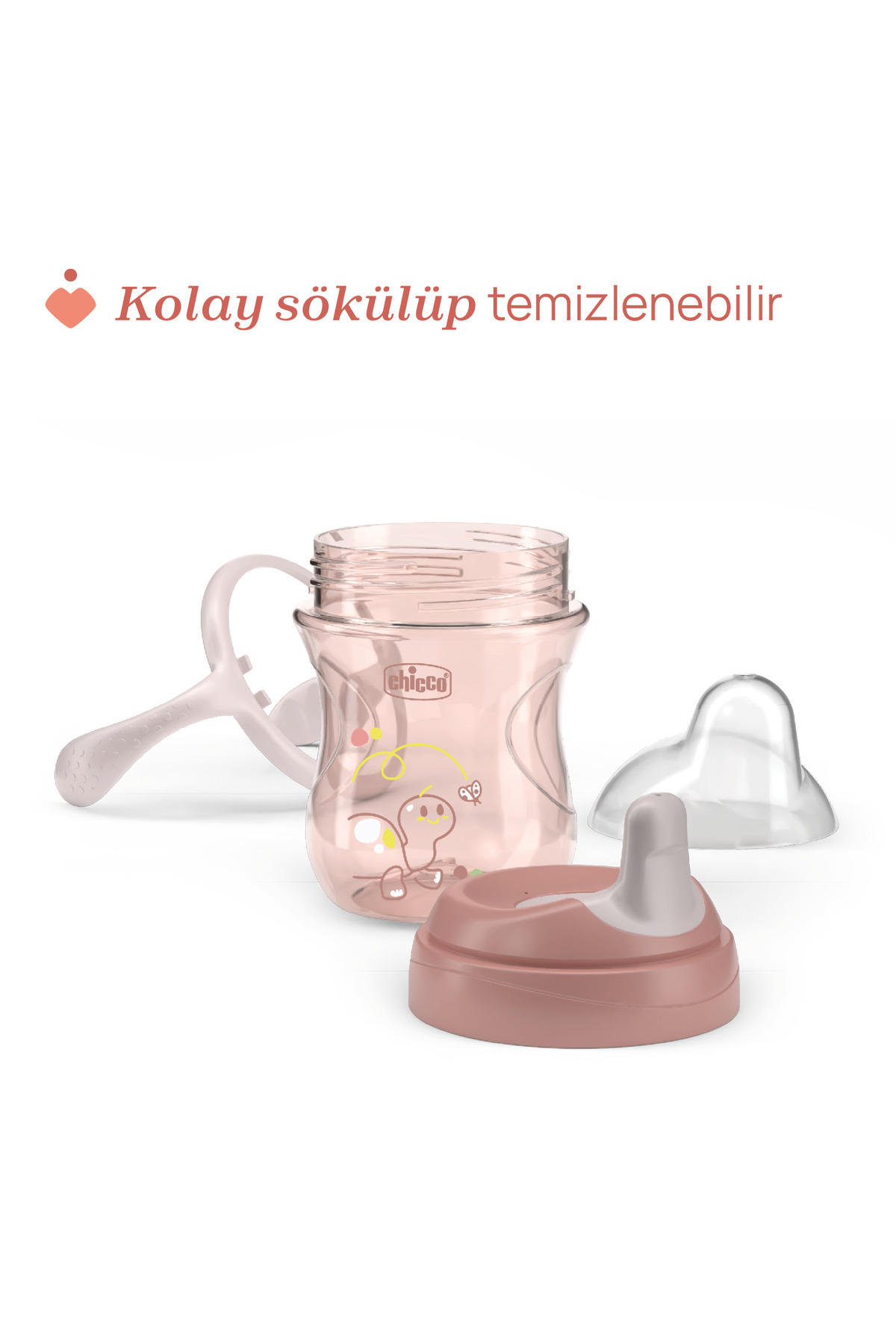 Chicco YARI YUMUŞAK UÇLU BARDAK 6 AY KIZ fotoğrafı 7 (önizleme)