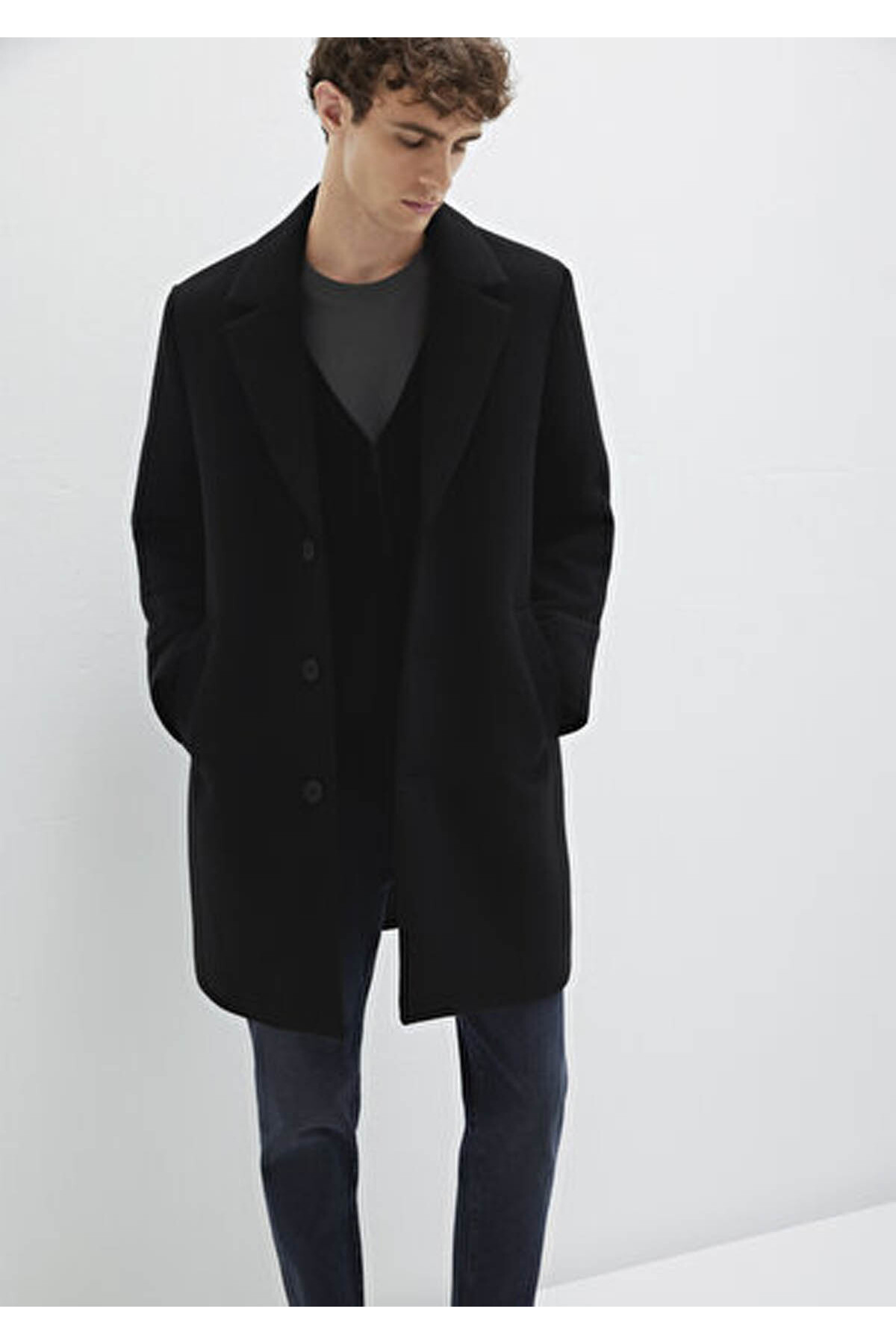 کت مردانه مشکی M0110679-71379 Mavi