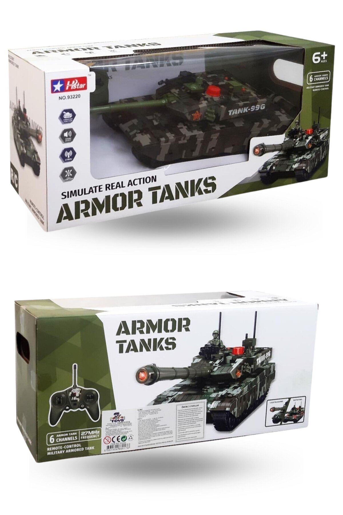 Pasifik Toys UZAKTAN KUMANDALI 1/12 6 FONKS.ŞARJLI TANK