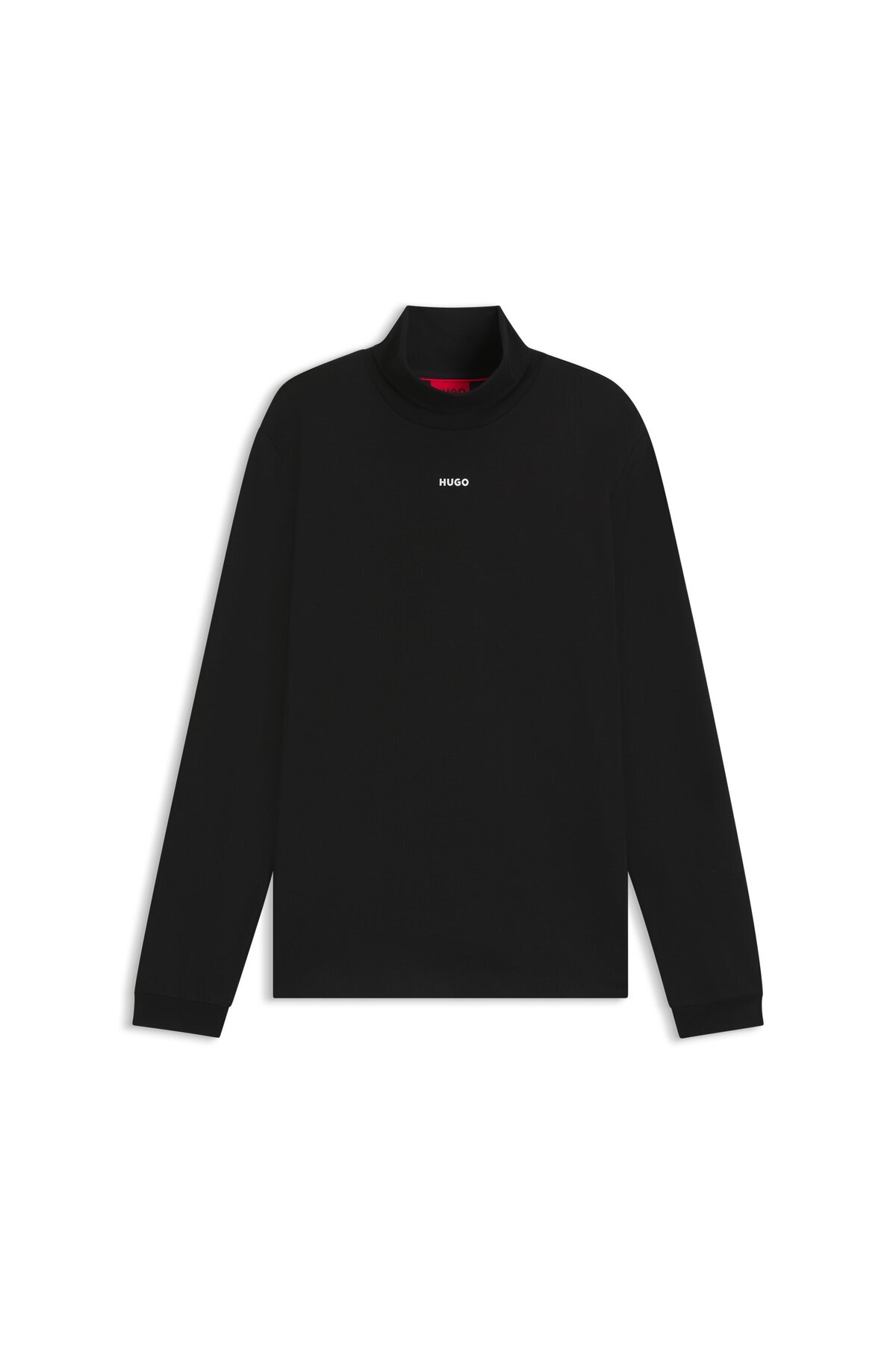هوگو تی شرت یقه اسکی نخی با لوگو