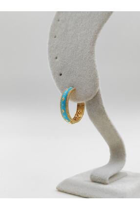 Nsl Jewels MAVİ MİNELİ HALKA KÜPE