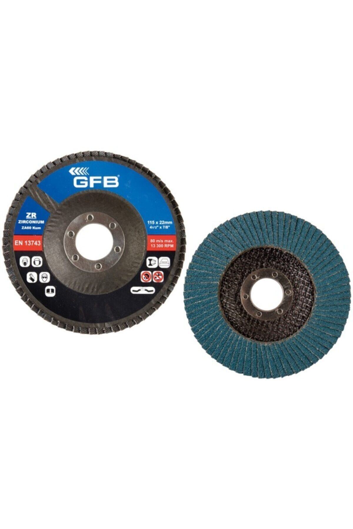GFB 10'lu Zirkonyum Flap Disk Zımpara 115x22 40-60-80 KUM