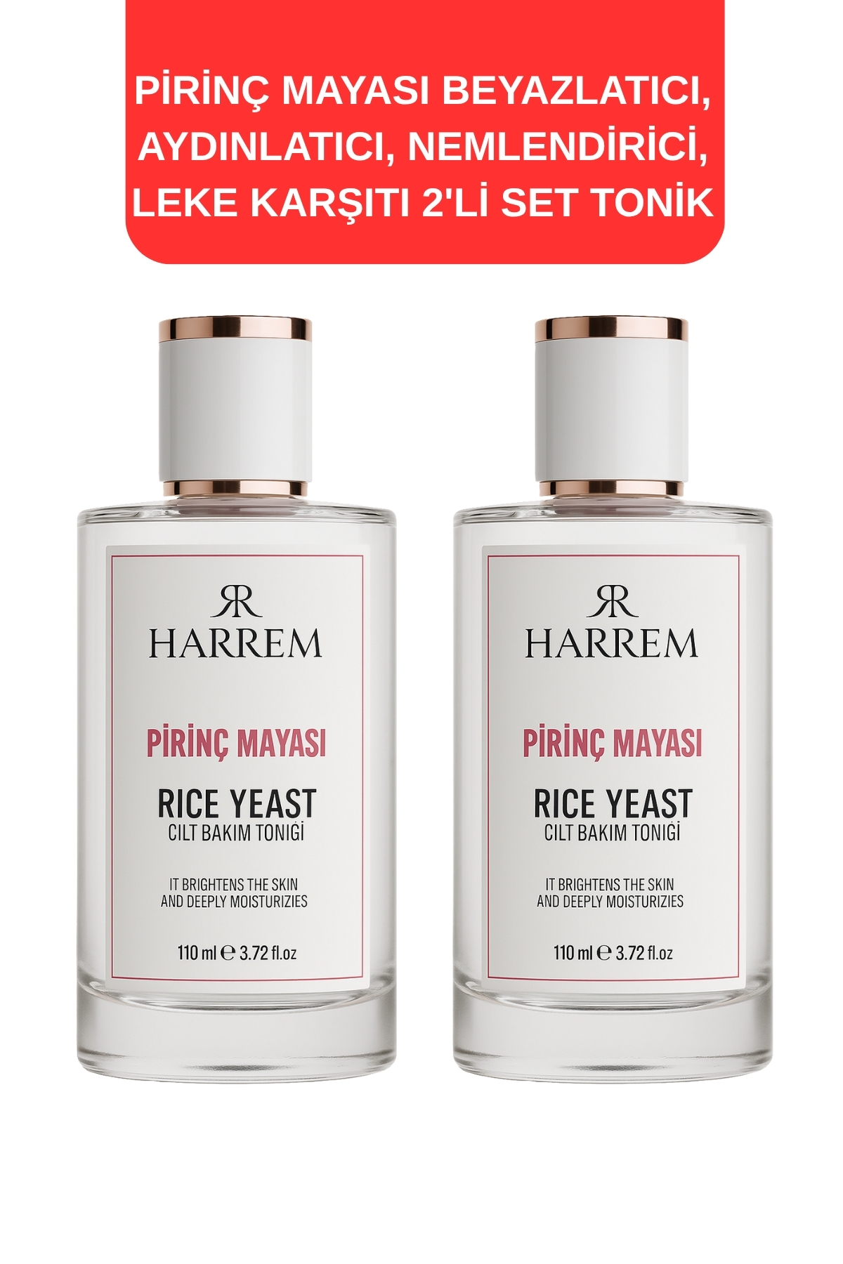 Harrem Pirinç Mayası Beyazlatıcı, Aydınlatıcı, Nemlendirici, Leke Karşıtı Tonik 2'li Set — ST-0022