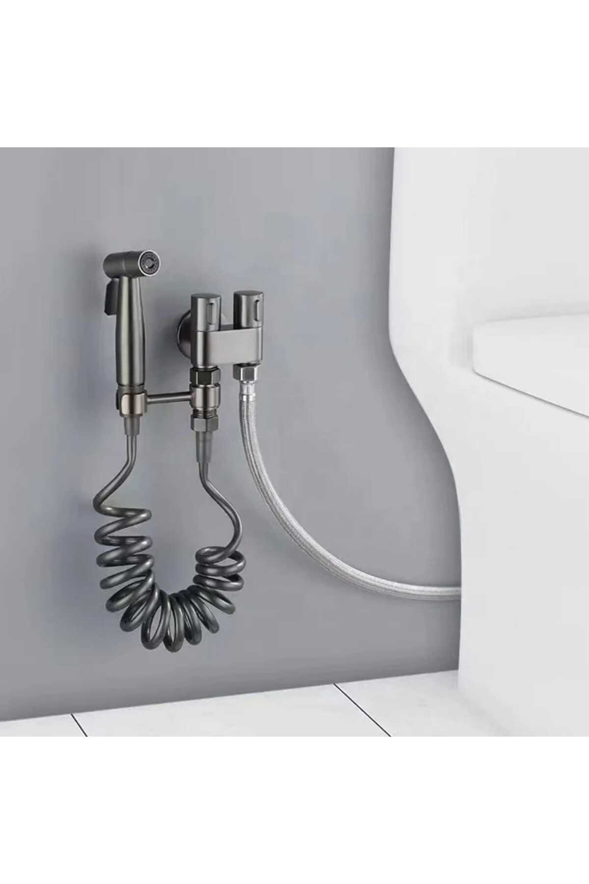 SWIFTRADE Kolay Montajlı Klozet & Banyo Temizleme Seti - (Açık Gri)