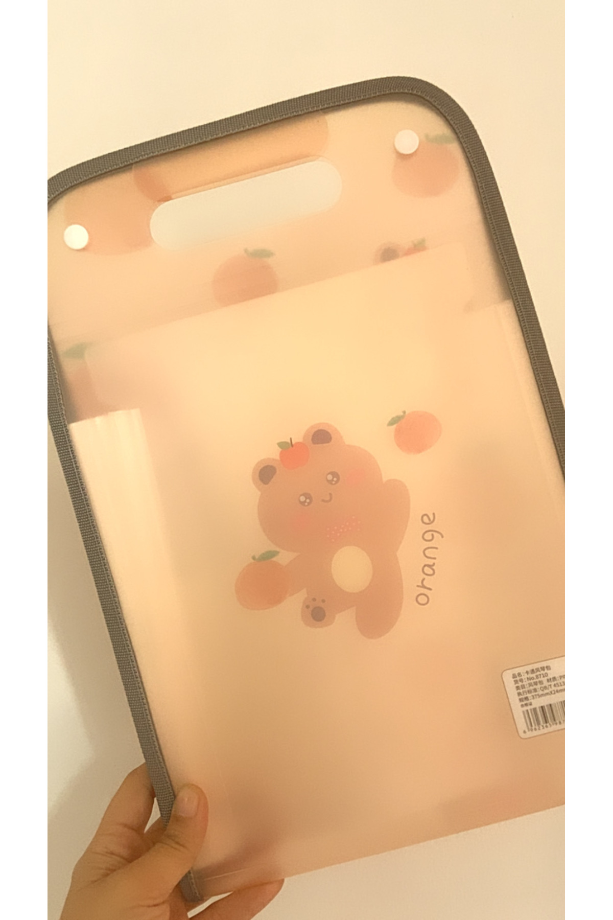 synshop  Kawaii Teddy Ayıcık 13bölmeli A4 Boyutunda Test Kağıt Saklama ÇıtÇıtlı Büyük Kapasiteli Dosya Çanta - Görsel 2