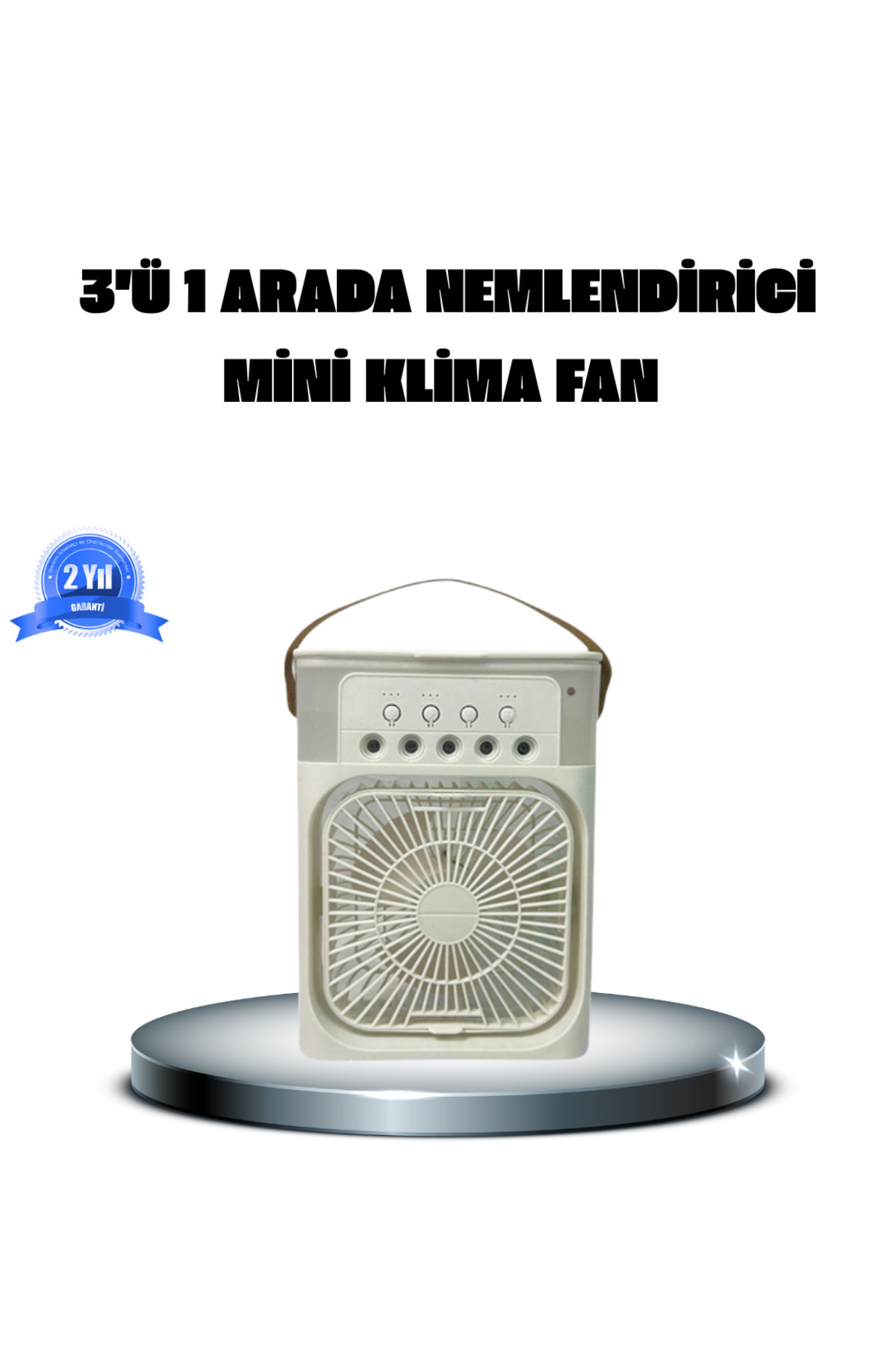 UCUZTEKNO Taşınabilir Mini Klima Fan 3’ü 1 Arada Soğutucu, Nemlendirici ve Gece Lambası