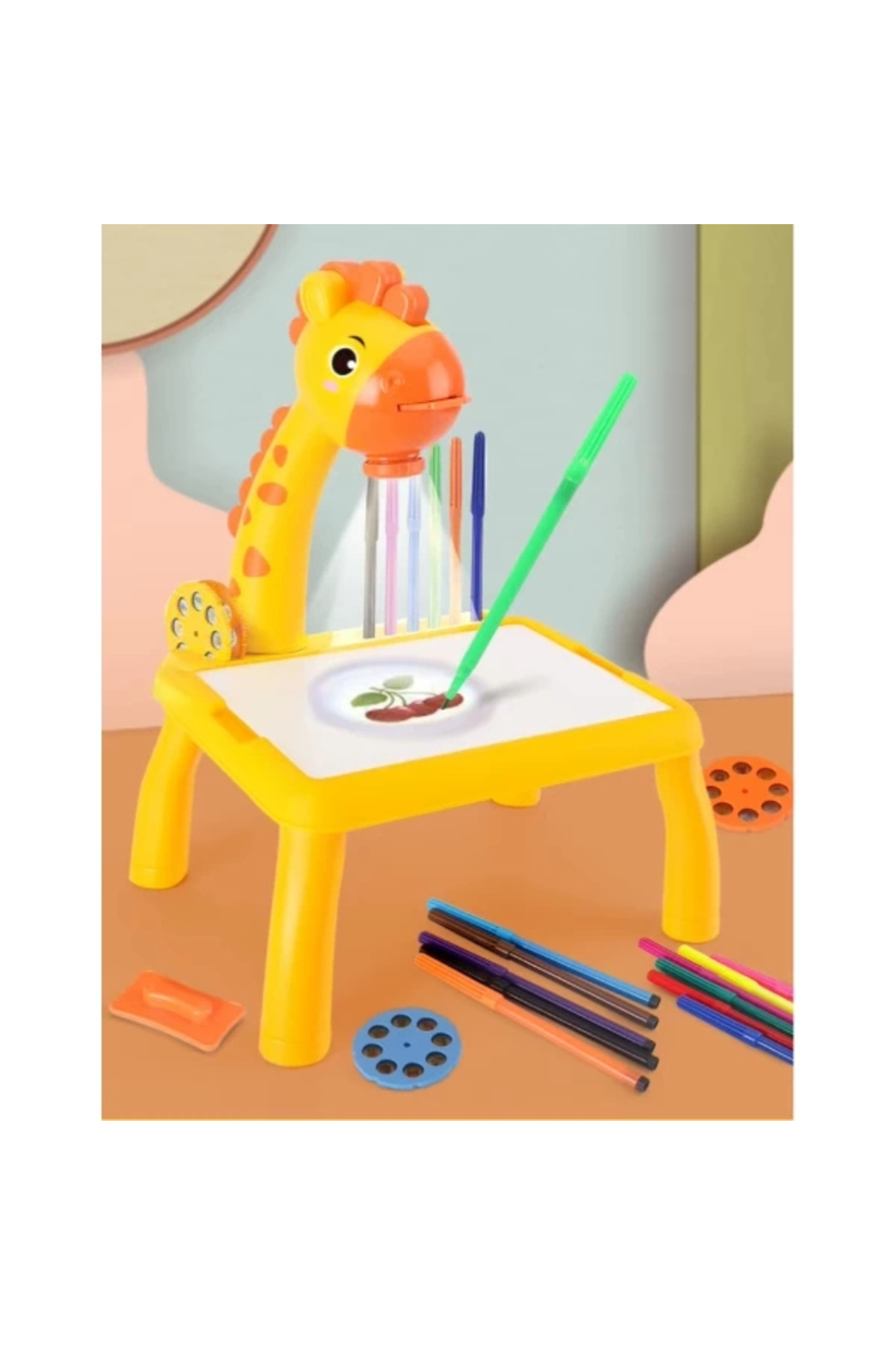 BYDNZ SHOP Zürafa Tasarımlı Projeksiyonlu Boyama Tahtası