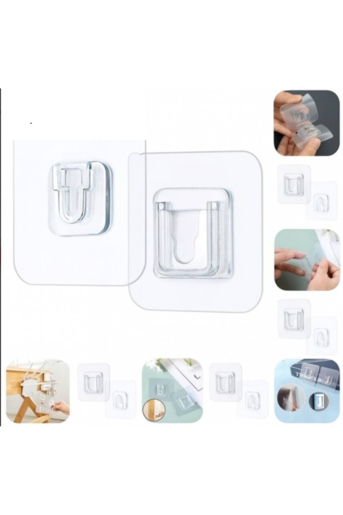 HELLO PAPANA Geçmeli Klips Eşya Sabitleme Askısı 6lı Set