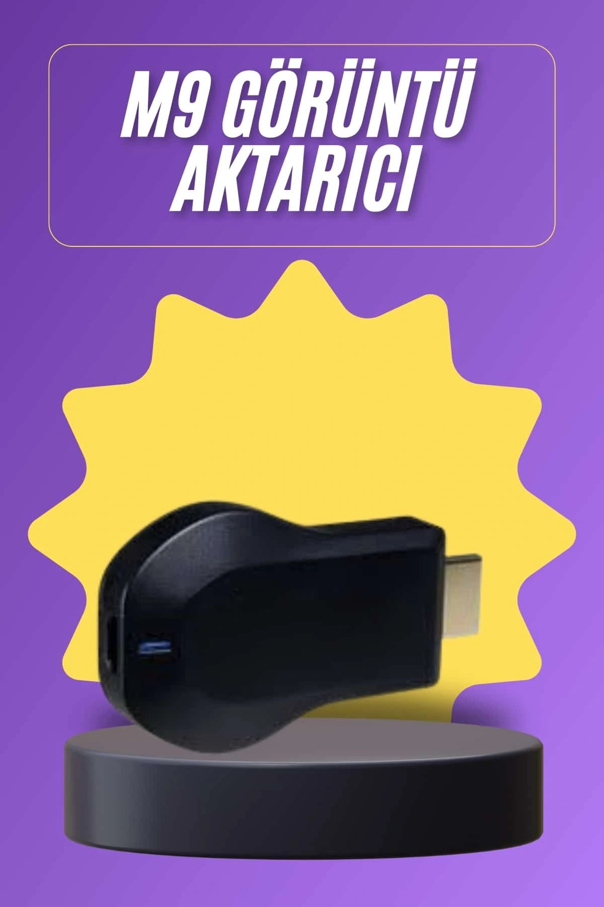 TeknomAVM Kablosuz HDMI Wifi Görüntü Aktarıcı Tüm Cihazlara Uyumlu