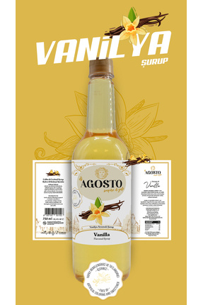 AGOSTO Vanilya (Vanilla) Şurup 750 ml-Kahve Şurubu