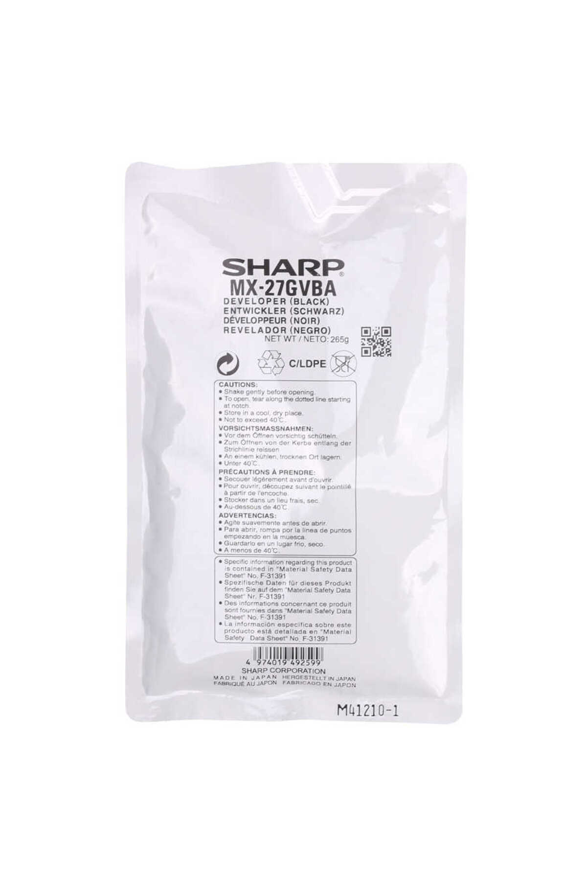 Sharp MX-27GVBA Siyah Orijinal Developer