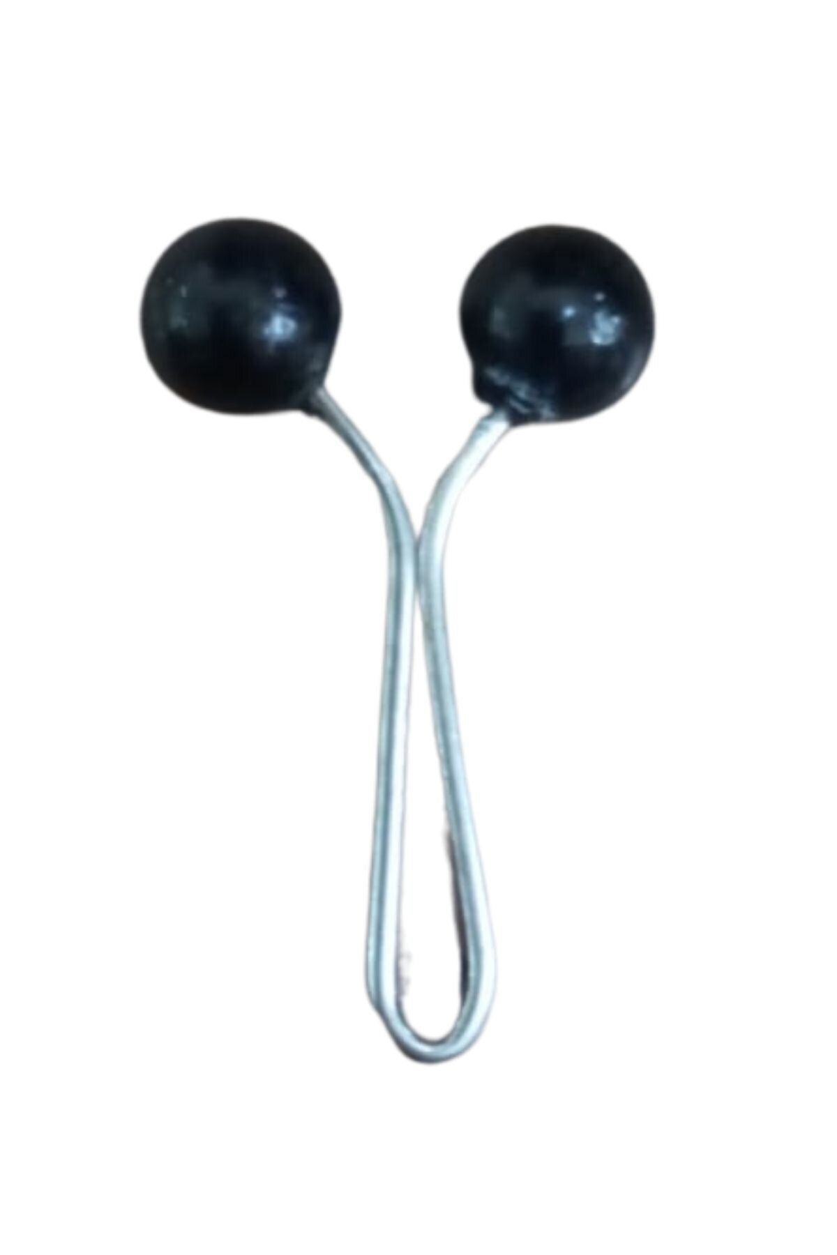 modamtn Eşarp Klipsi Top Model Düz Siyah 1 Adet