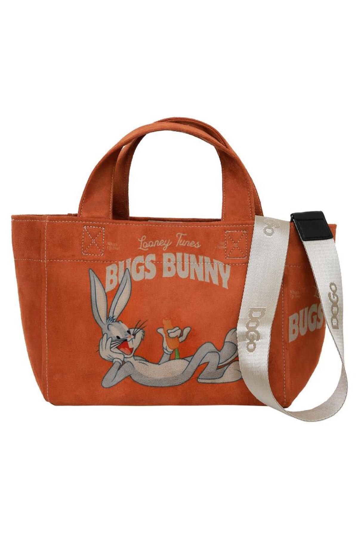 【新品未開封】Ringo Jam 5th anniversary tote Dogo Kadın Vegan Turuncu Medium Tote Bag - Warner Bros Bugs Bunny