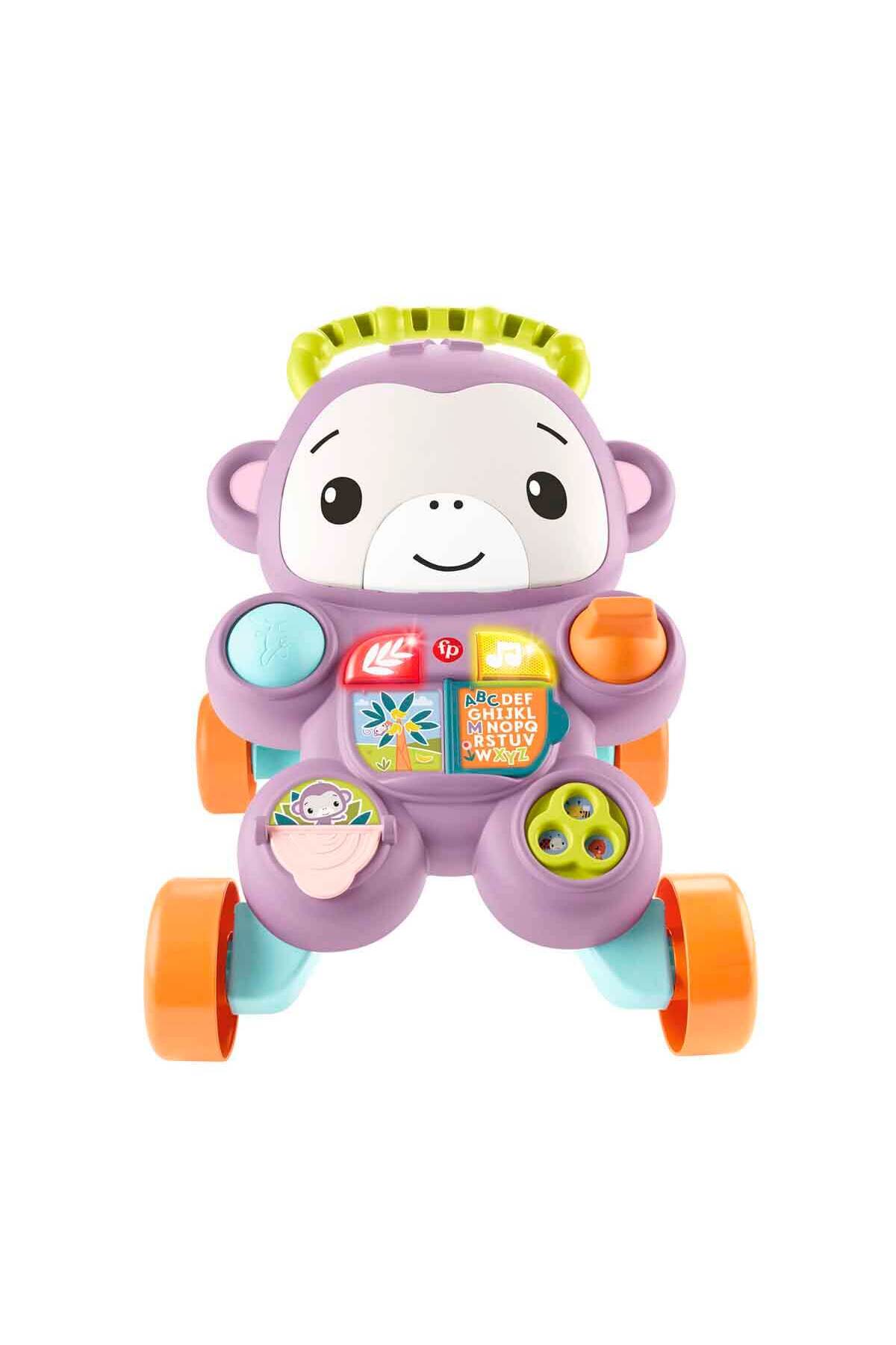 Fisher Price Sesli ve Işıklı Benimle Öğren Mor Maymun Yürüteç JGW94 fotoğrafı 3 (önizleme)