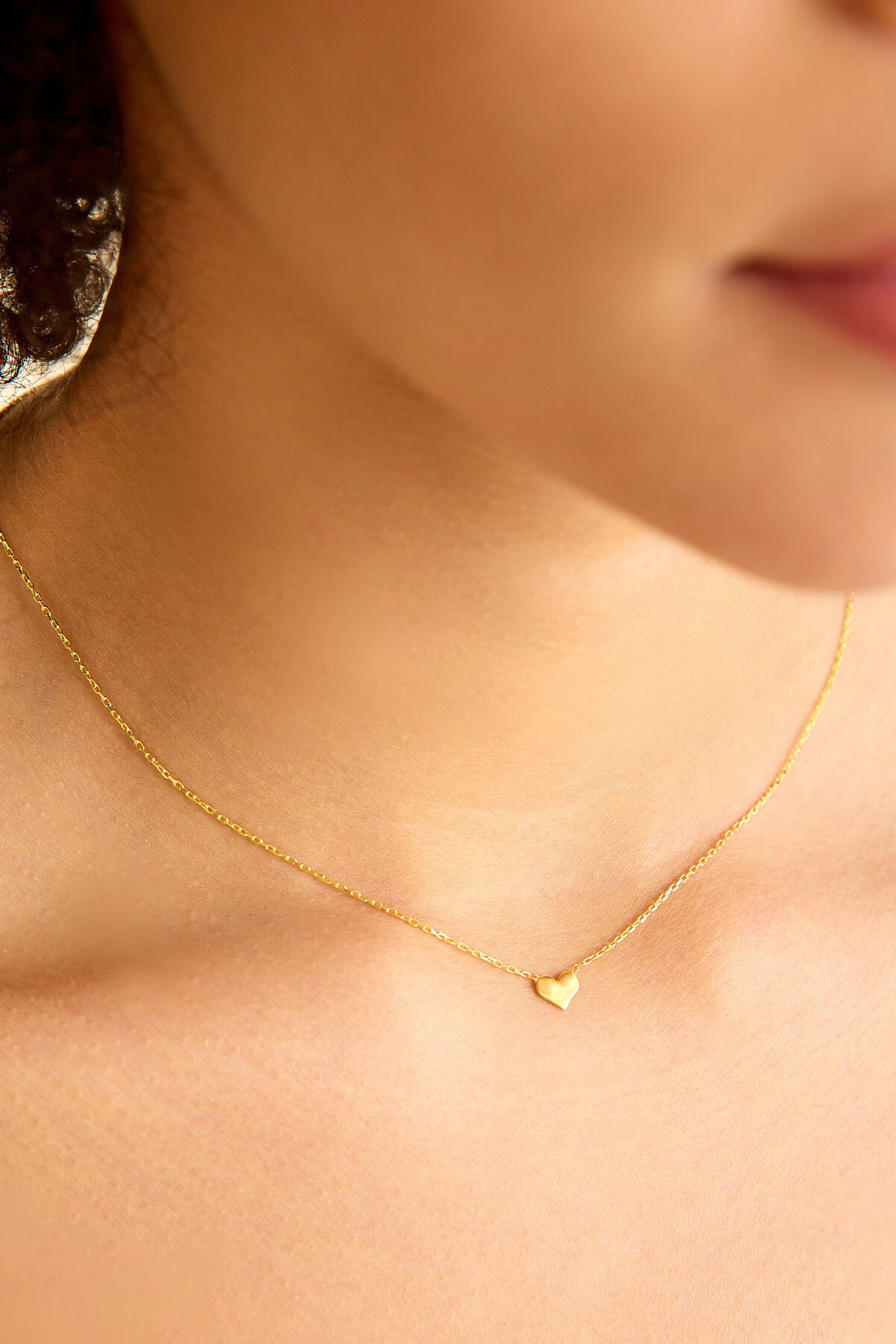 art and crafts jewelry Gümüş Minimal Kalp Kolye görsel 2