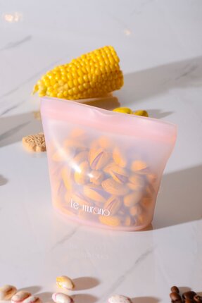 Le murano Mood Hava Sızdırmaz Kilitli Silikon Saklama Torbası 250 ml | Pembe