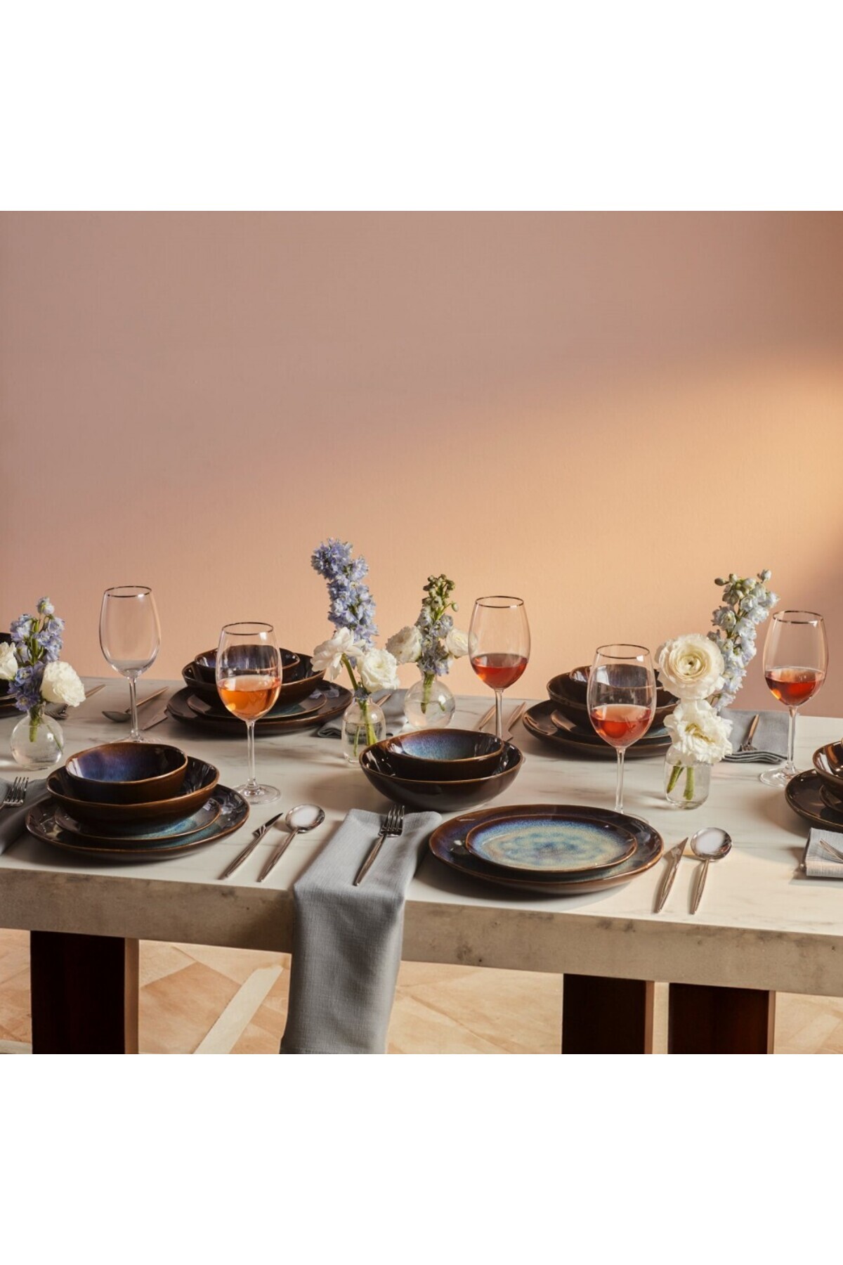 Karaca Leia Reaktiv 24-teiliges Tafelservice für 6 Personen