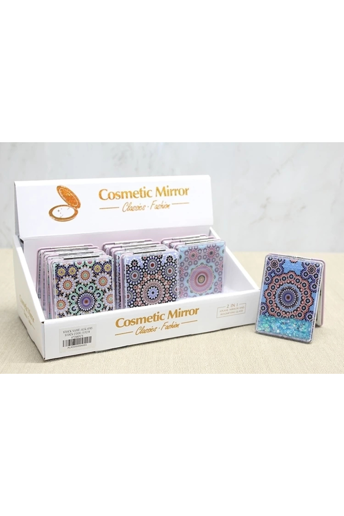 BYDNZ SHOP Mandala Desenli Hareketli Sulu El Aynası Alk4585