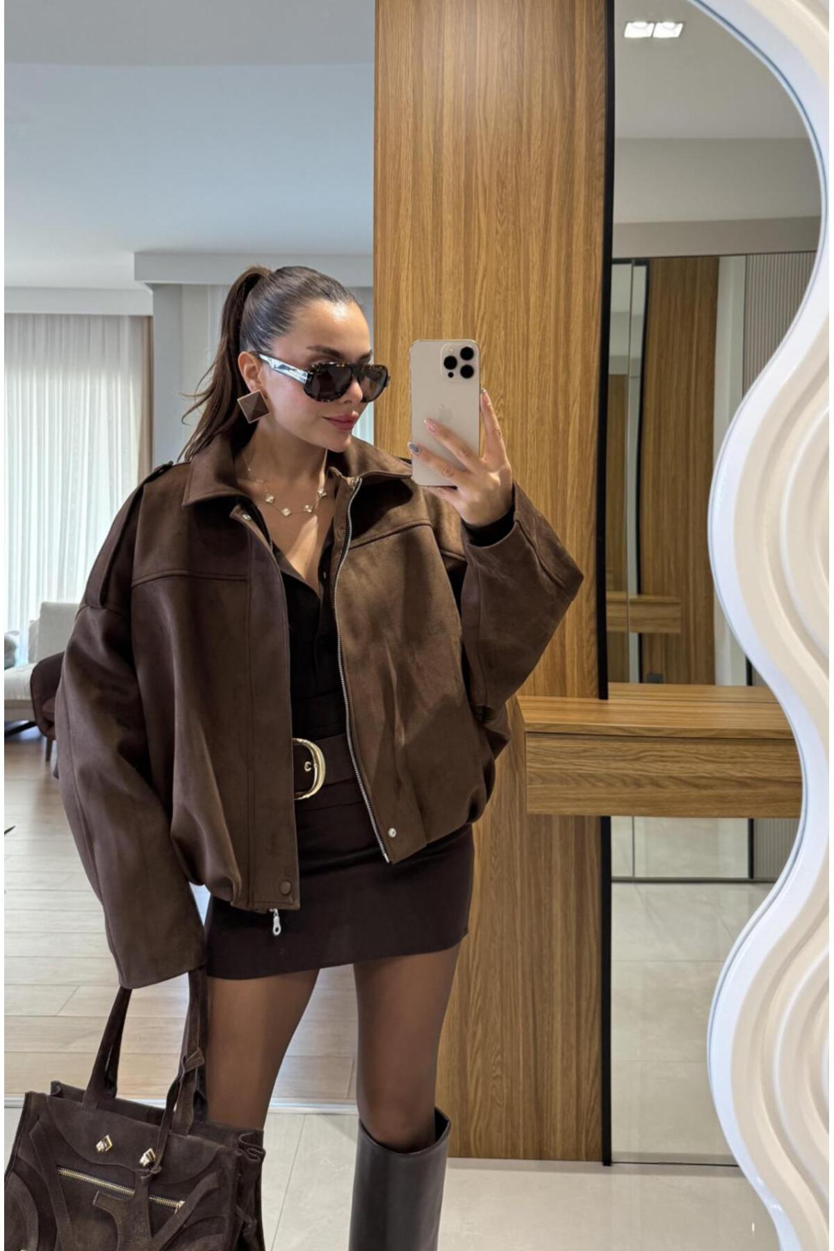 Lux Vestimenta  Süet Viral Marka Model Ceket Süet Ceket - Görsel 2