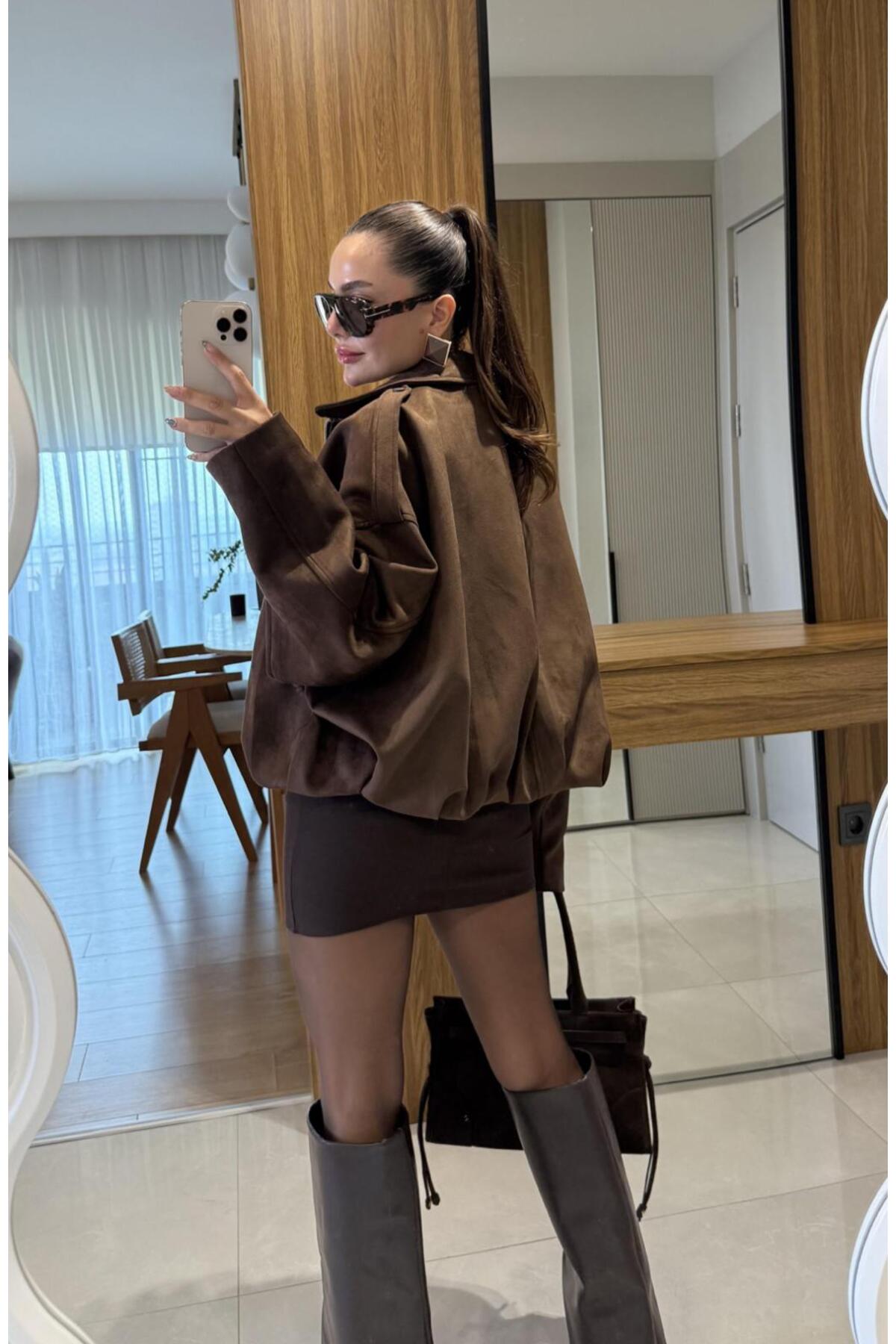 Lux Vestimenta  Süet Viral Marka Model Ceket Süet Ceket - Görsel 3