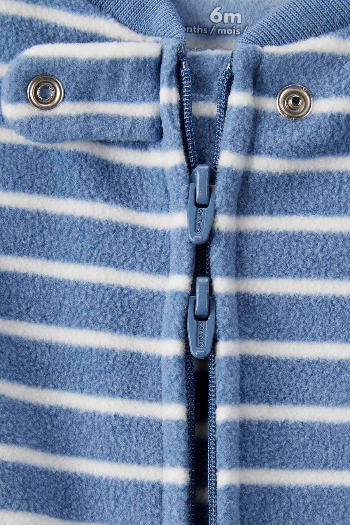 Carter's Erkek Bebek Mavi Polar Tulum fotoğrafı 3 (önizleme)