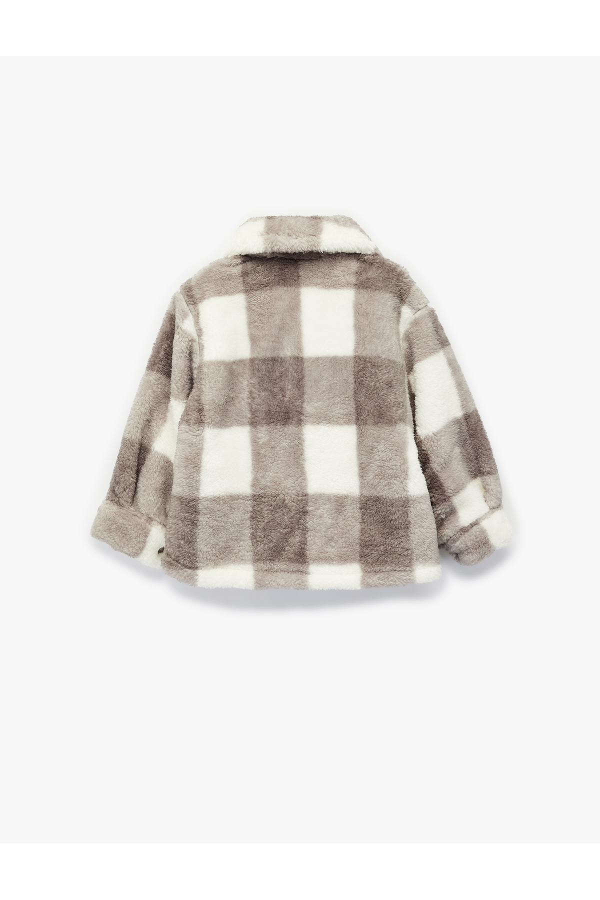 Koton Uzun Kollu Cepli Düğme Detaylı Ekoseli Ceket fotoğrafı 2 (önizleme)