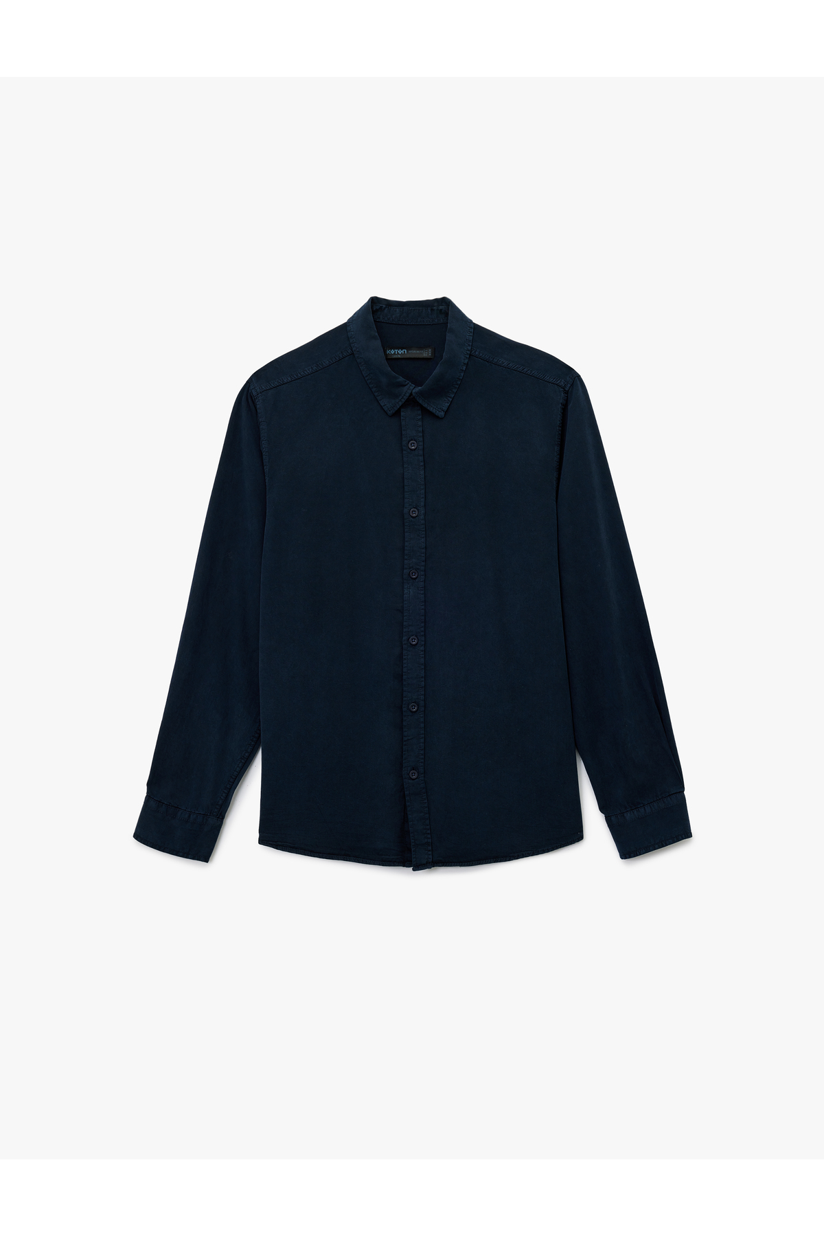 کوتون پیراهن آستین بلند یقه کلاسیک دکمه‌دار معمولی