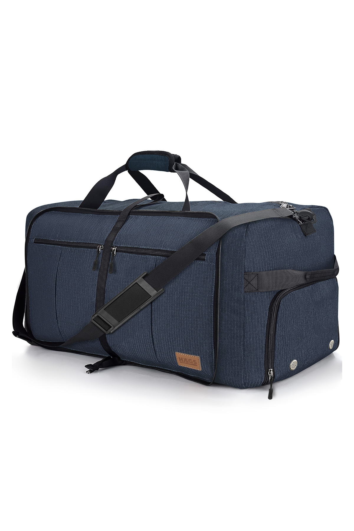 HAEGS Katlanabilir Seyahat Çantası, Kadın Bavul Valiz Büyük El Bagajı Çantası 100L-Lacivert