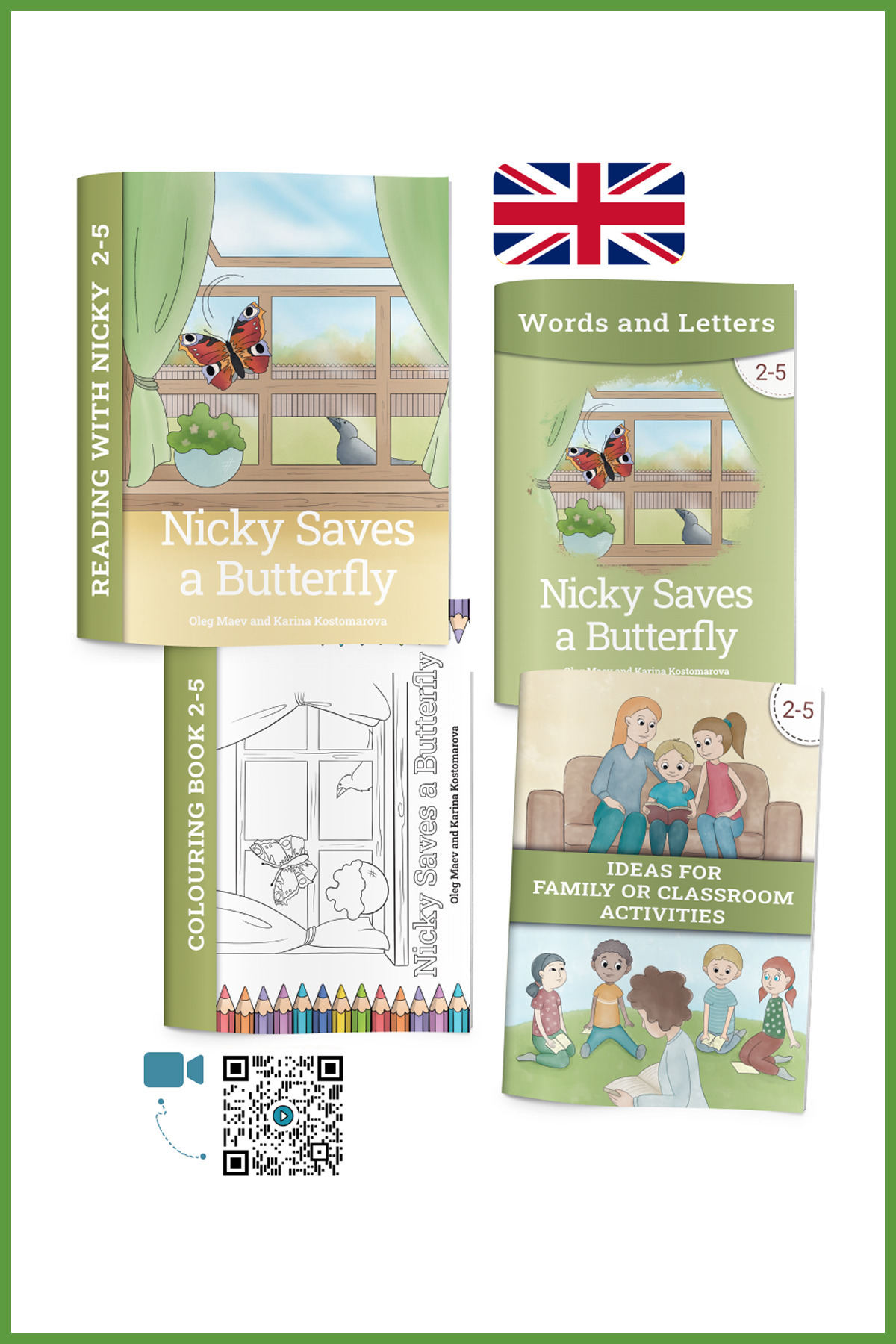 Reading with Nicky Nicky Saves a Butterfly (2.5) (Nicky bir kelebeği kurtarıyor)