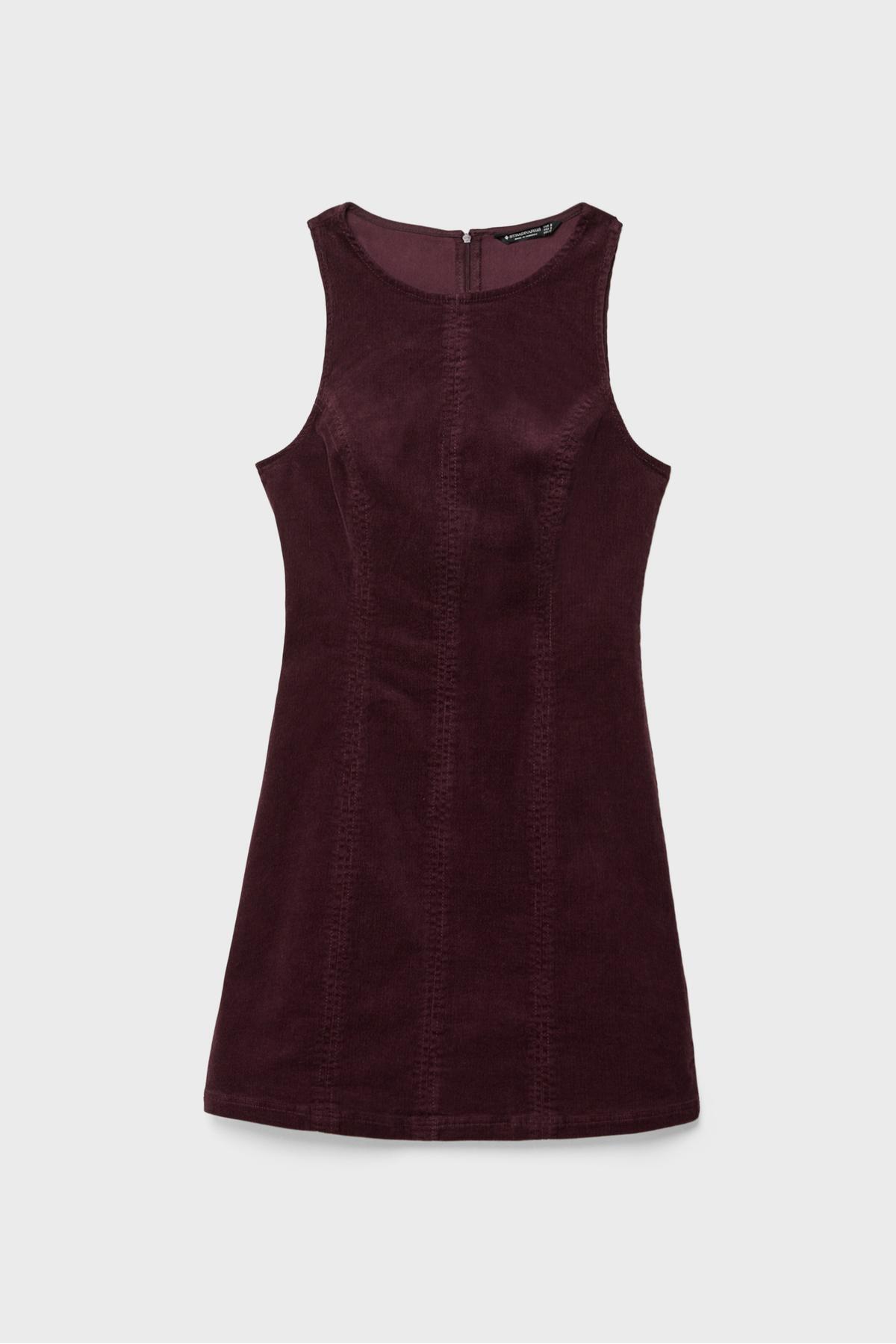 Stradivarius  Kadife kolsuz kısa elbise - Görsel 6