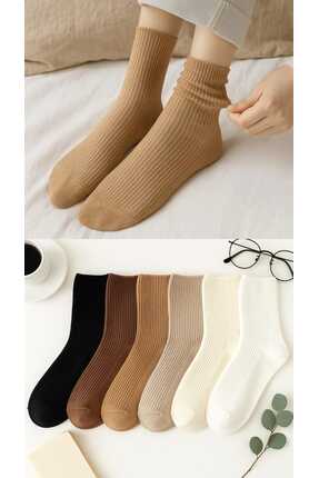 Çorapland 6 Çift Kadın Renkli Lastiksiz Çorap