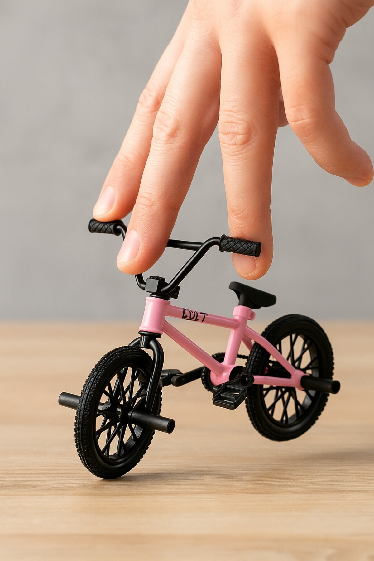 Resim TOYFEST Tech Deck BMX Bisikleti Cult Pembe Gerçek Metal Çerçeve Parmak Bisiklet Oyuncak Model 12 