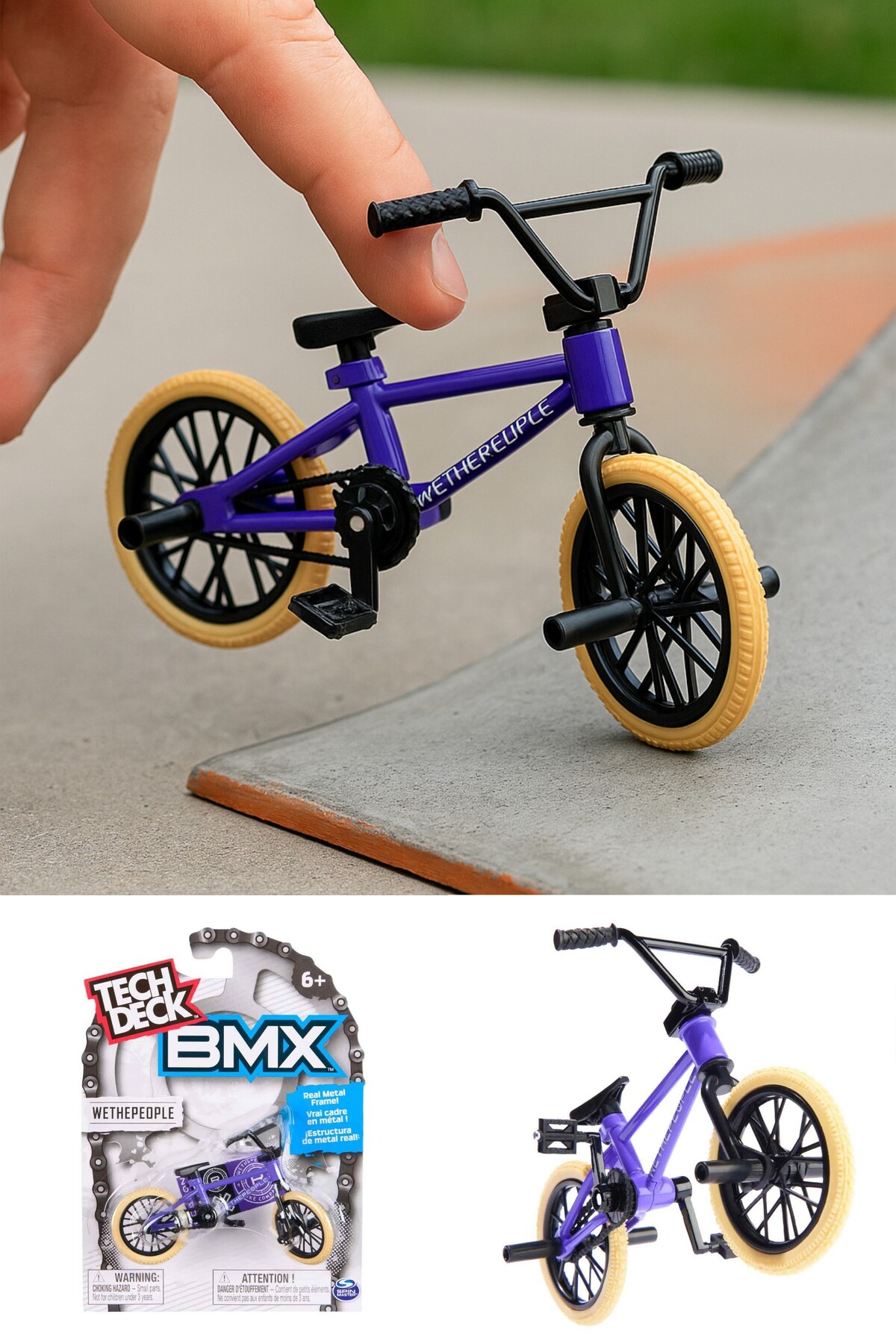 BMX（ゆげ） TOYFEST Tech Deck BMX Bisikleti Wethepeople Mor Gerçek Metal