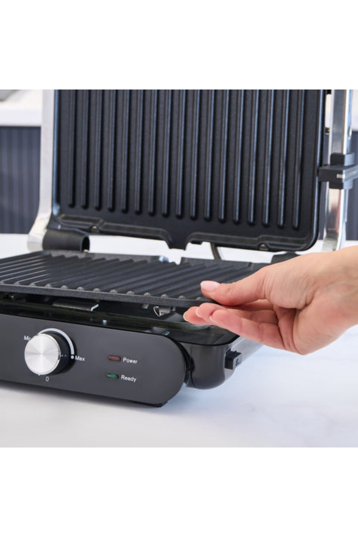 Grilliant 1366H Toaster und Grill mit herausnehmbarer Gusseisenplatte und Edelstahlgehäuse