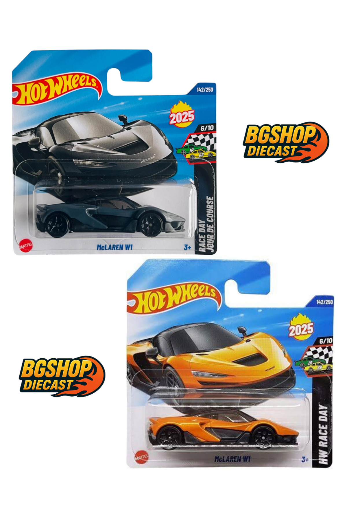 HOT WHEELS McLaren W1 (Siyah-Turuncu 2li Set) - Yeni Case - Fiyatı