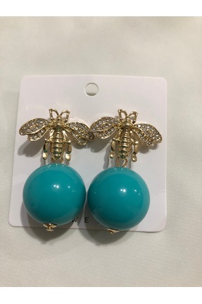 Home Marka Model Turkuaz Arılı Sallantılı Küpe