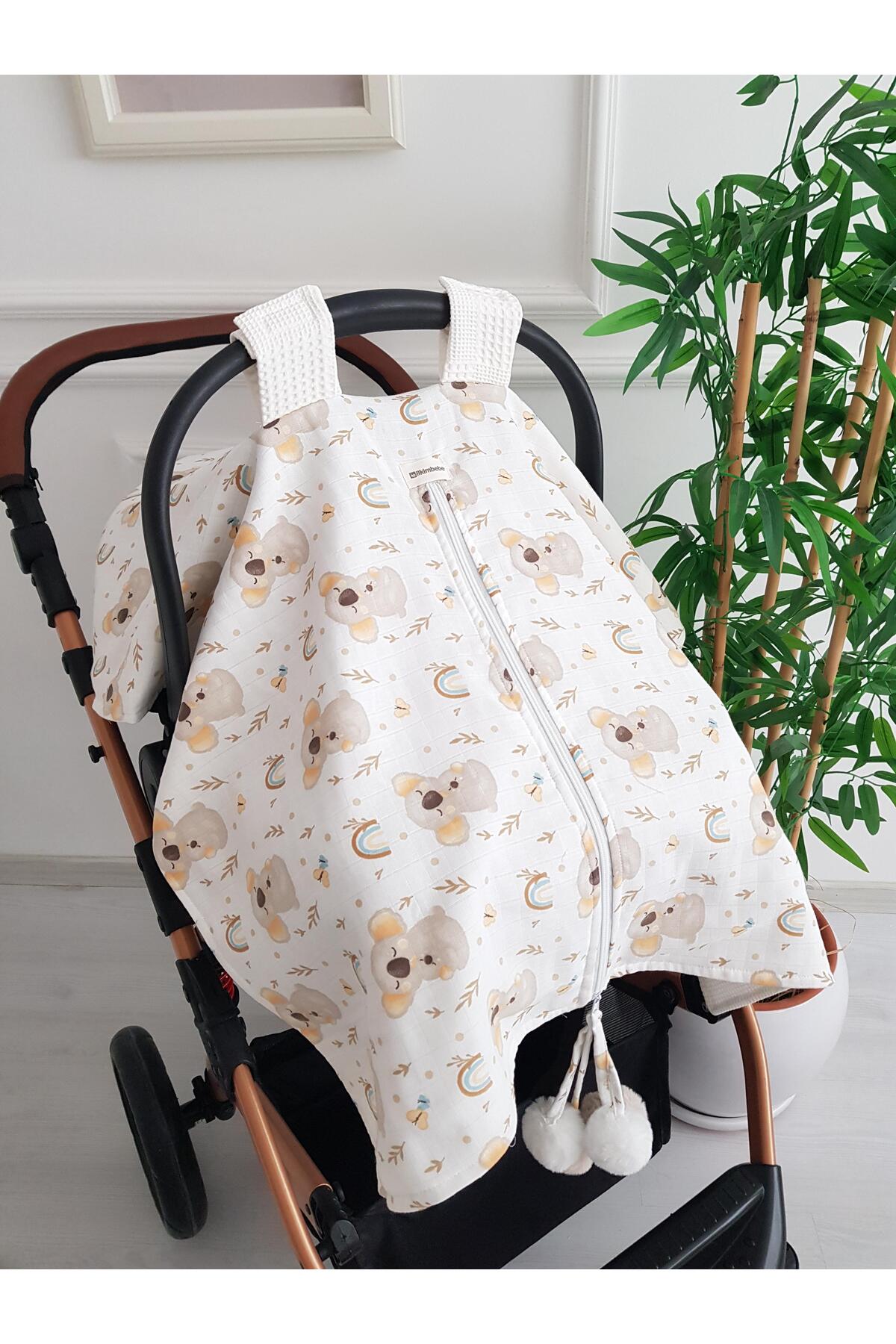 ib ilkimbebe Puset Örtüsü Koala Pikeli ,Yenidoğan Bebek Ürünleri, Arabası fotoğrafı 6 (önizleme)