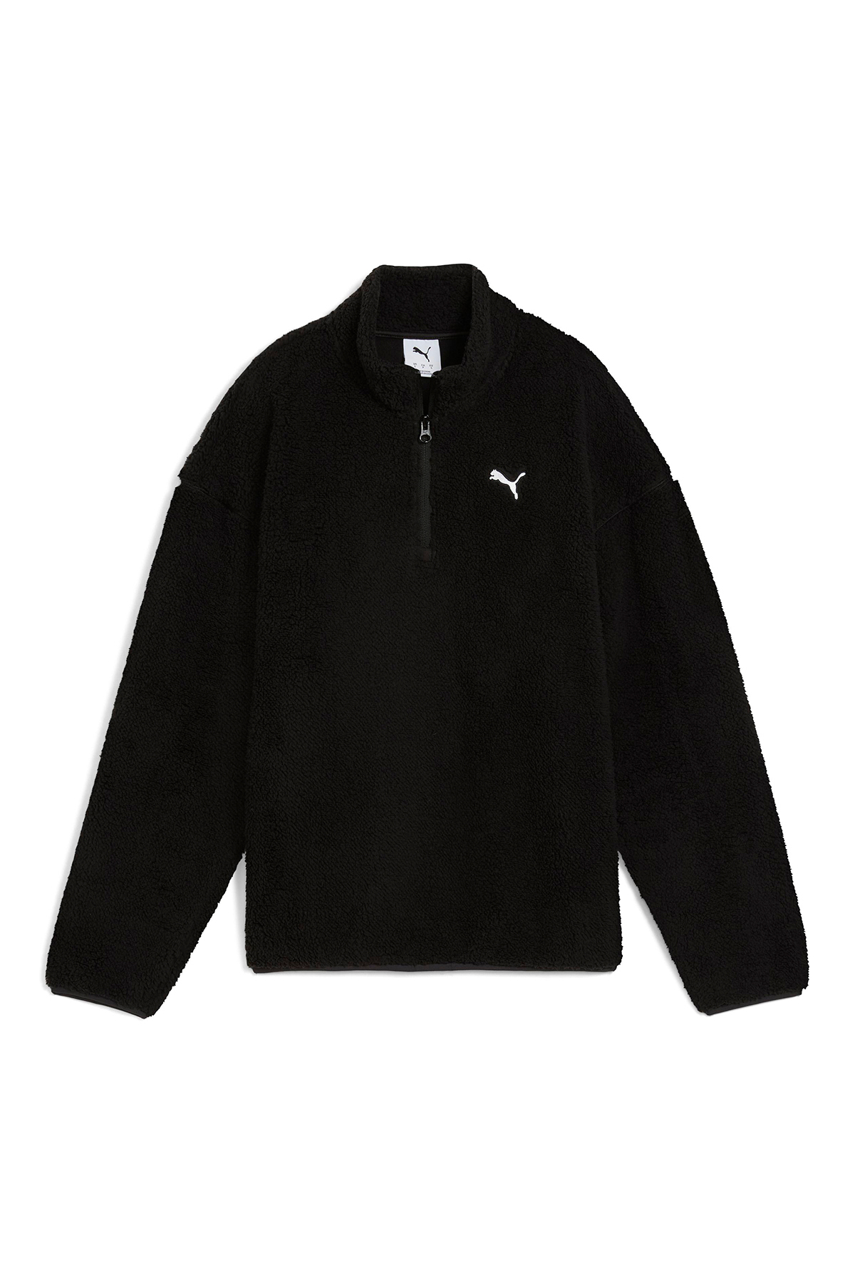 Puma Ess Elevated Half-Zip Crew Kadın Siyah Günlük Stil Sweatshirt 68811101 görsel 4