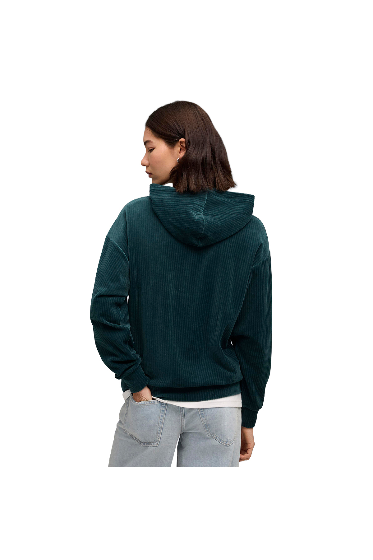 Puma Ess Elevated Velour Kadın Yeşil Günlük Stil Sweatshirt 68810775 görsel 2