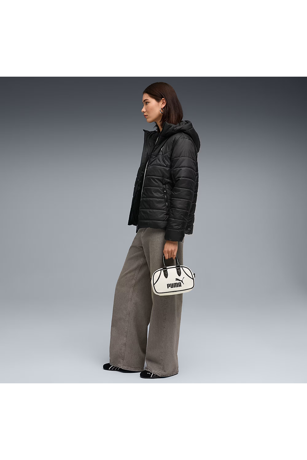 Puma Ess Hooded Padded Kadın Siyah Günlük Stil Mont 68523101 görsel 3