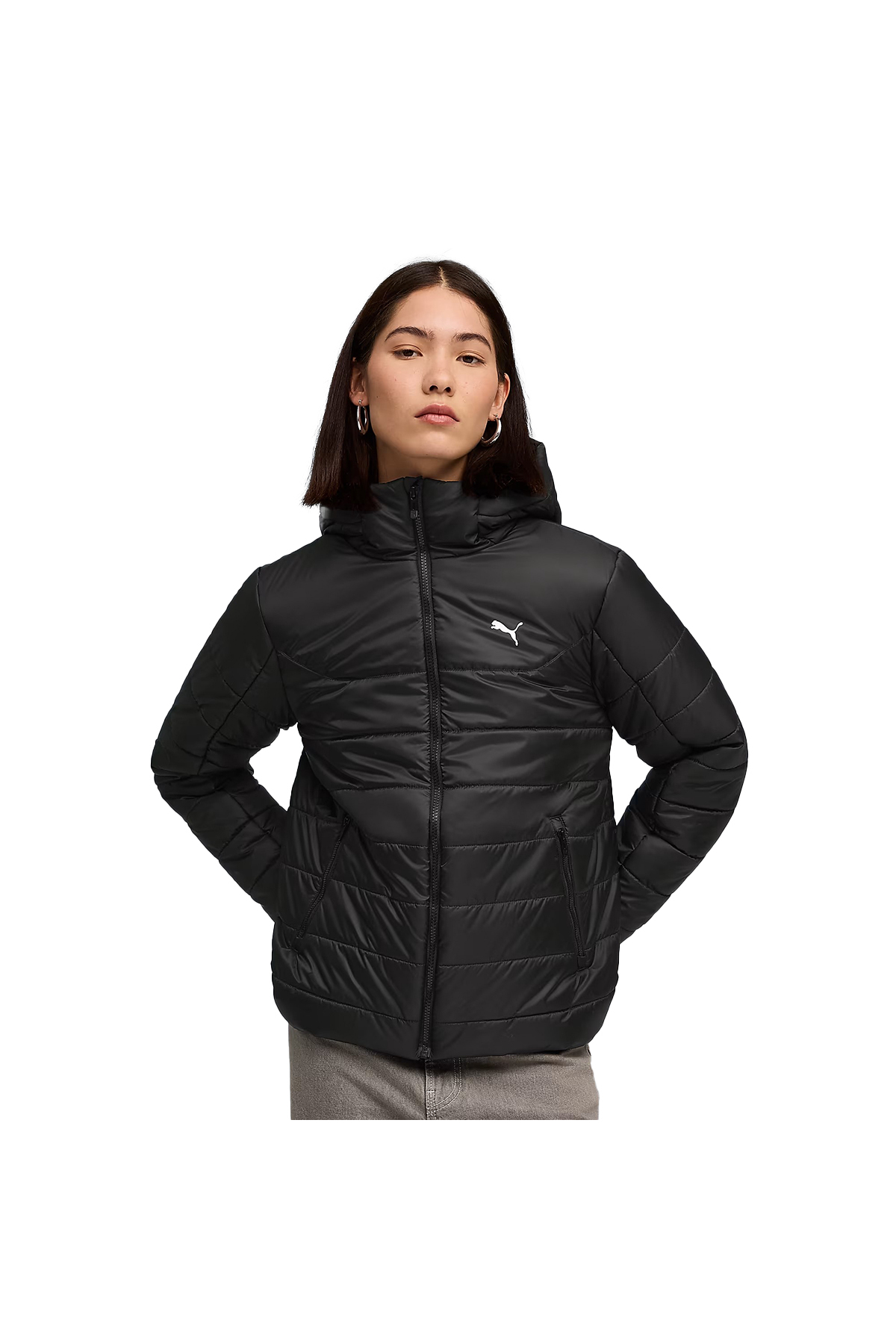 Puma Ess Hooded Padded Kadın Siyah Günlük Stil Mont 68523101