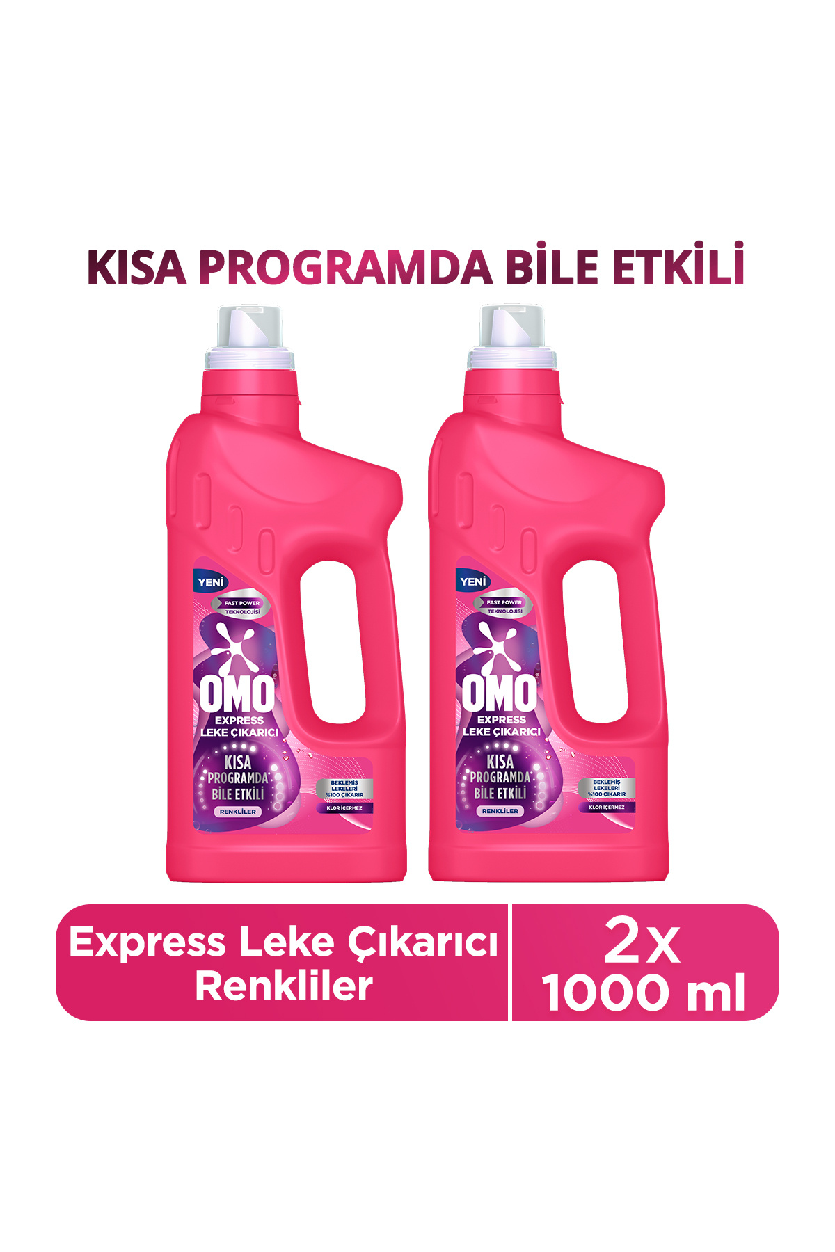 Omo Express Leke Çıkarıcı Renkliler 1000 ml x2