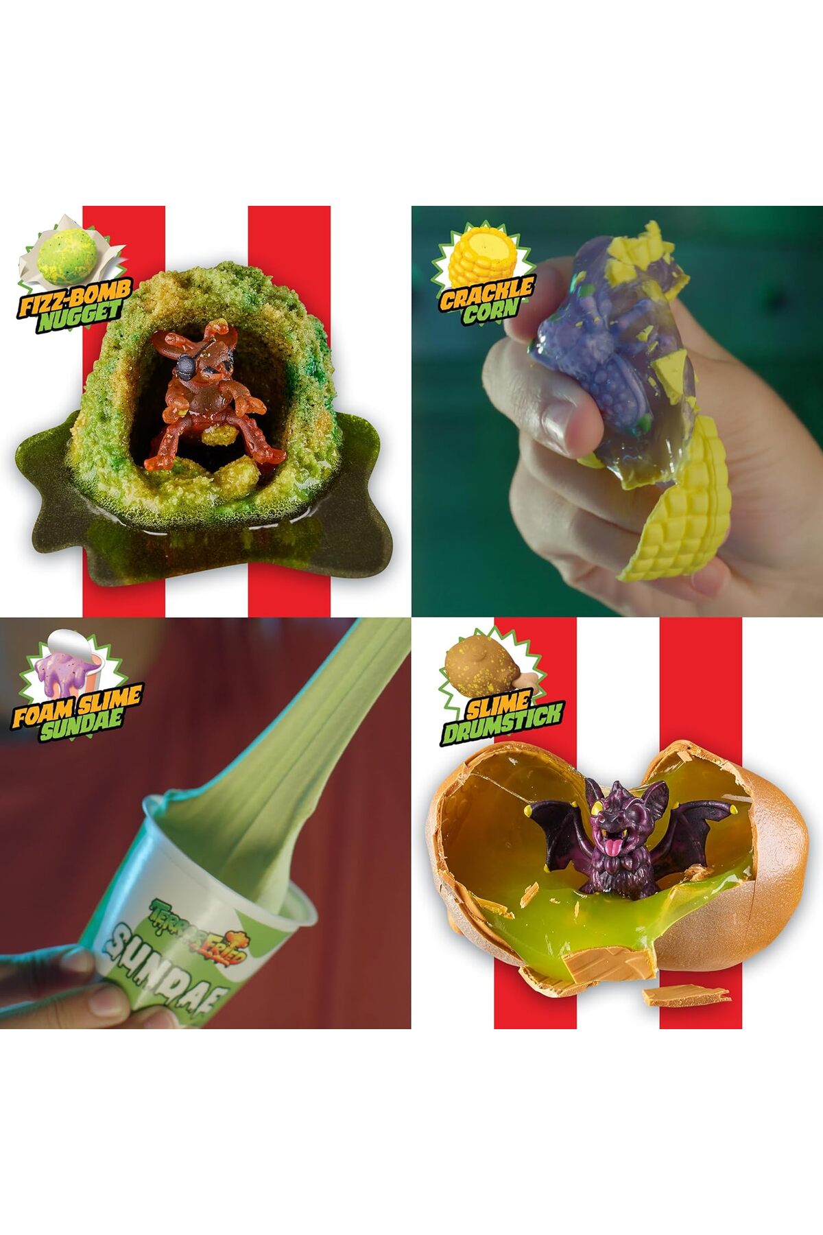 Cici Oyuncak Terror Fried Gross Bucket 9 lu Mega Menü ve 8 Gizemli
