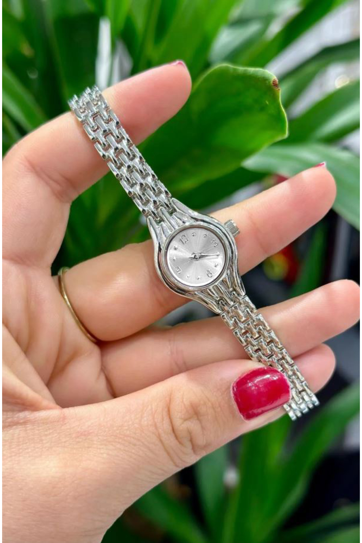 SPECTRUM PREMİUM  Spectrum Mini Minimal Kasa Yuvarlak Kadran Metal Kordon Kadın Kol Saati