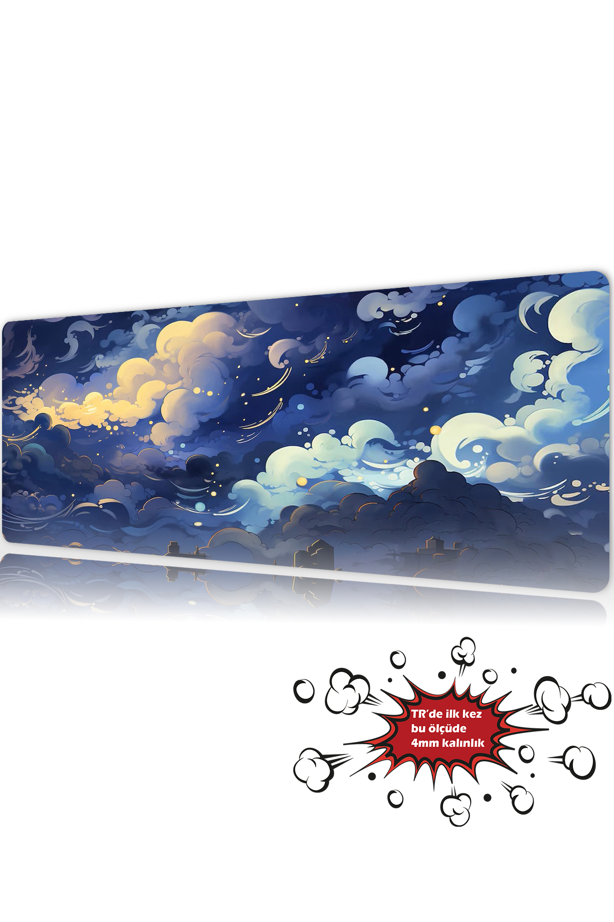 Celestial Night 90x40 4MM Thickness Premium Gaming player mousepad, Anti Slip XXL mouse pad