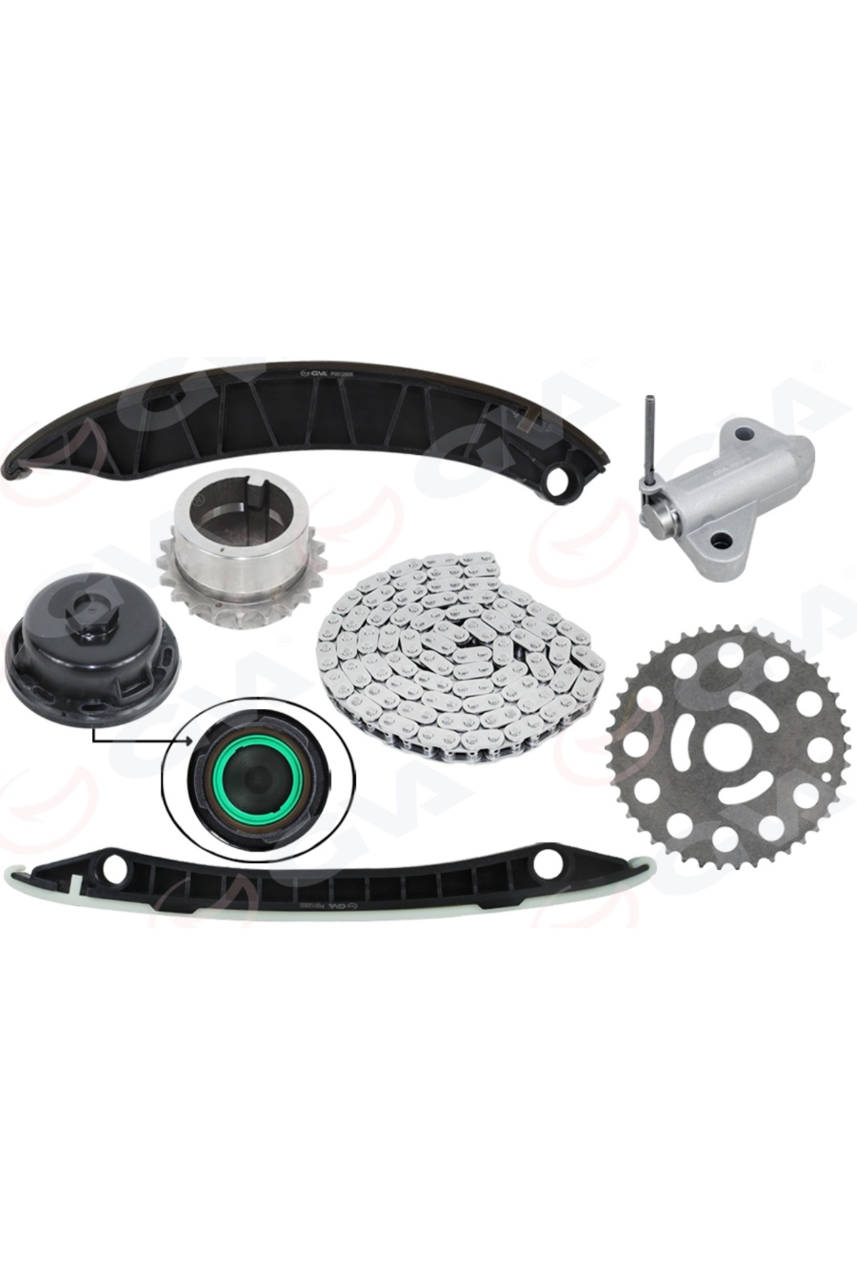 GVA EKSANTRİK ZİNCİR SETİ TRAFIC III 19> OPEL VİVARO B 19> 2.0dCi M9R 7 PARÇA