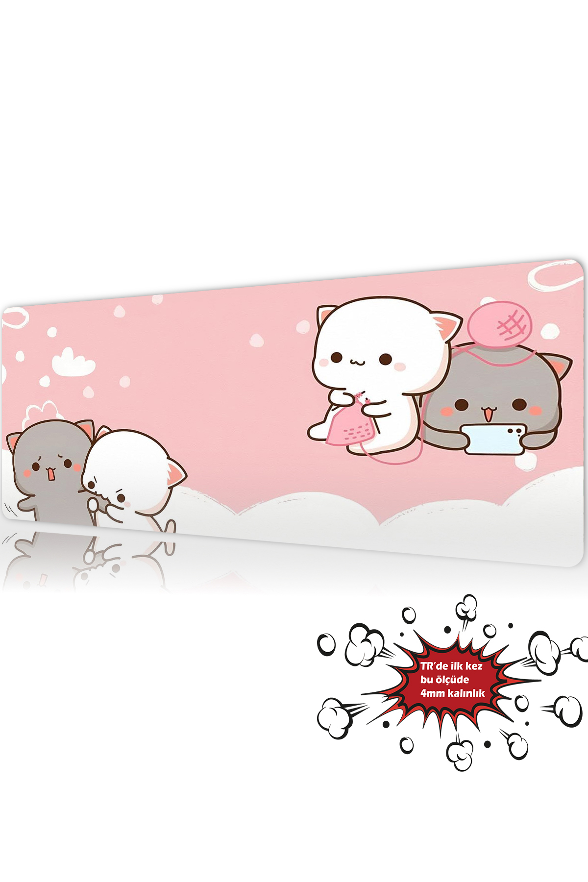 Cozy Paws 90x40 4MM Thickness (first in TR) Premium Gaming player mousepad, Anti Slip XXL mouse pad