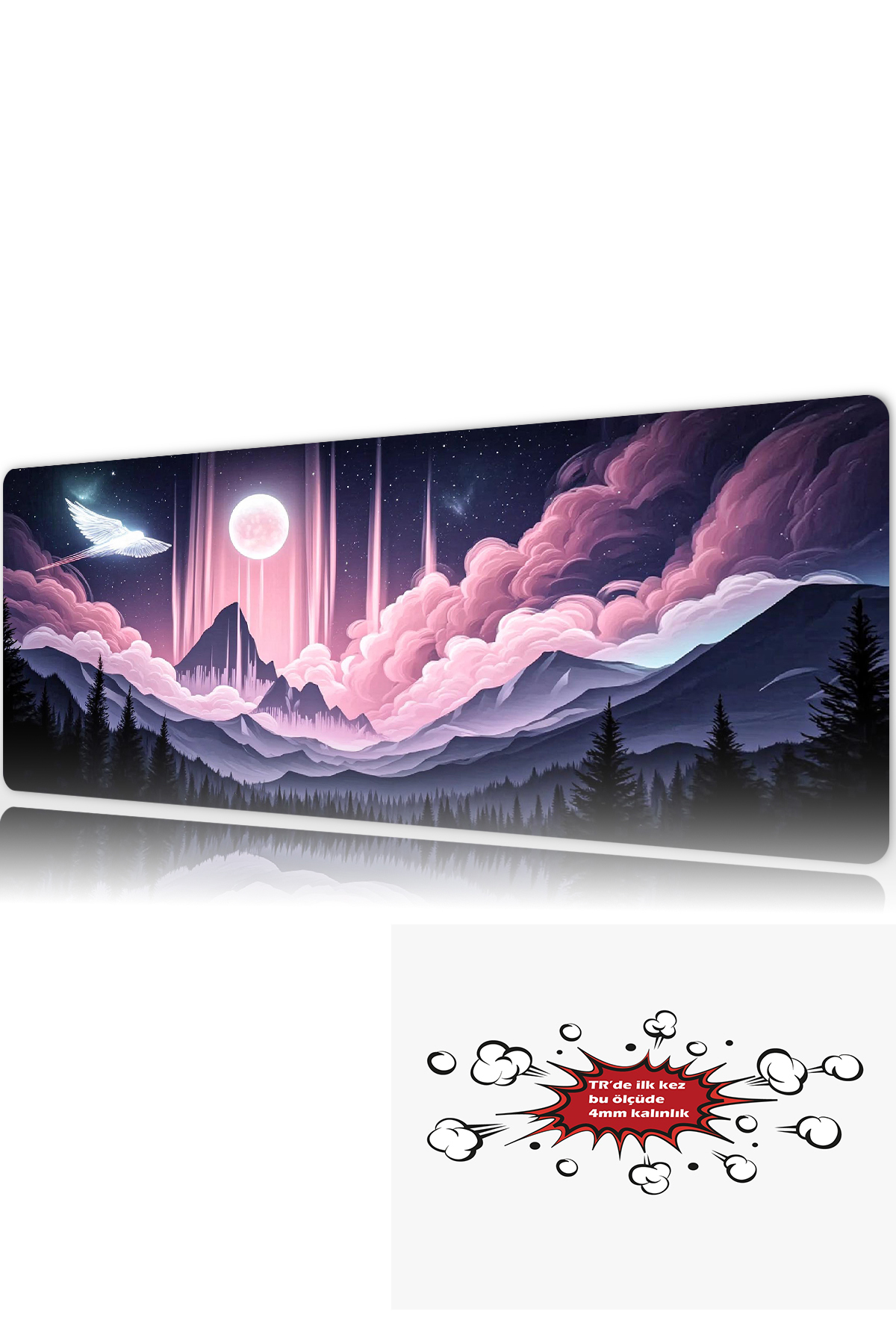 Celestial Dawn 90x40 4MM Thickness Premium Gaming player mousepad, Anti Slip XXL mouse pad